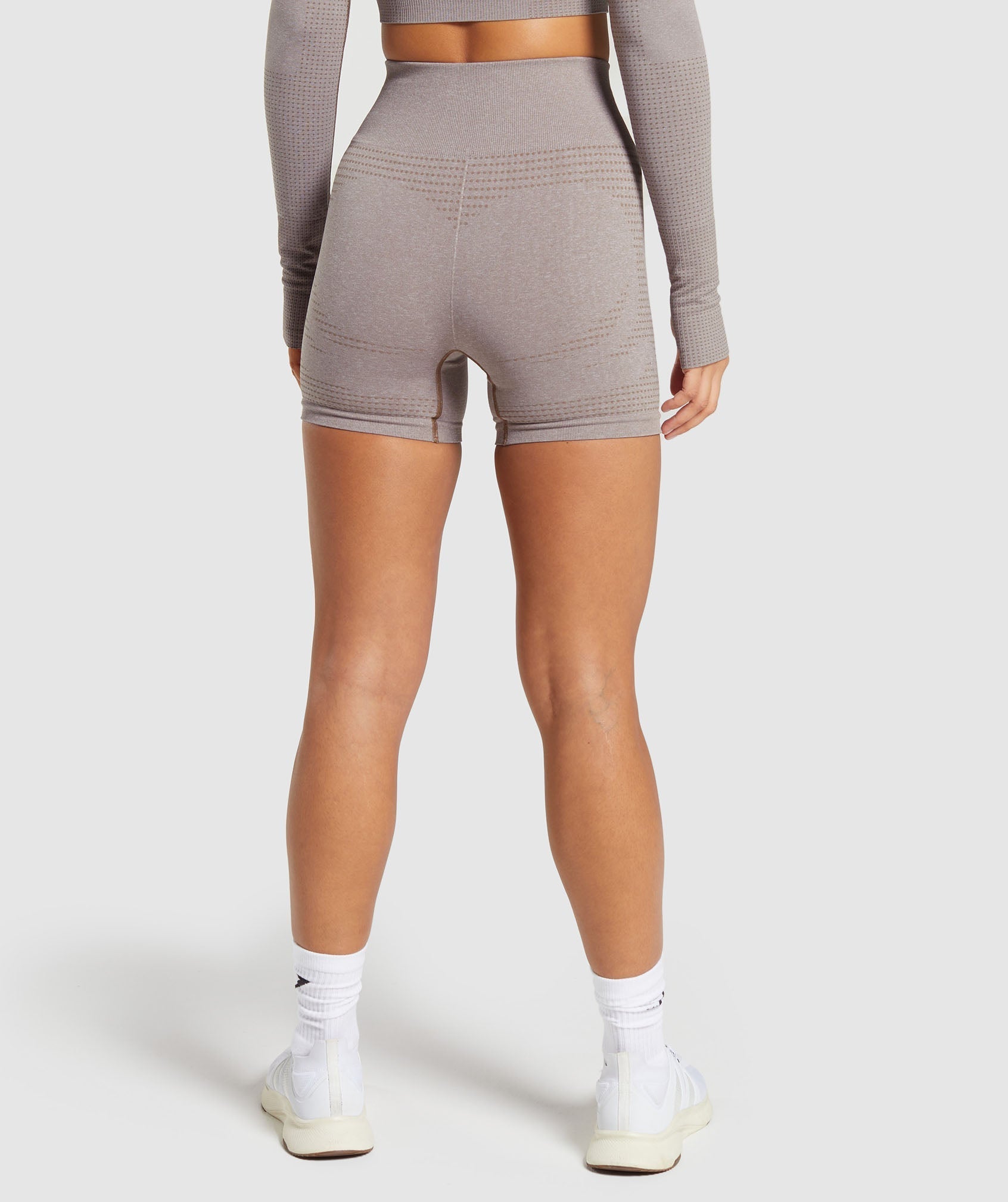 Vital Seamless 2.0 Shorts in Warm Taupe Marl - view 2