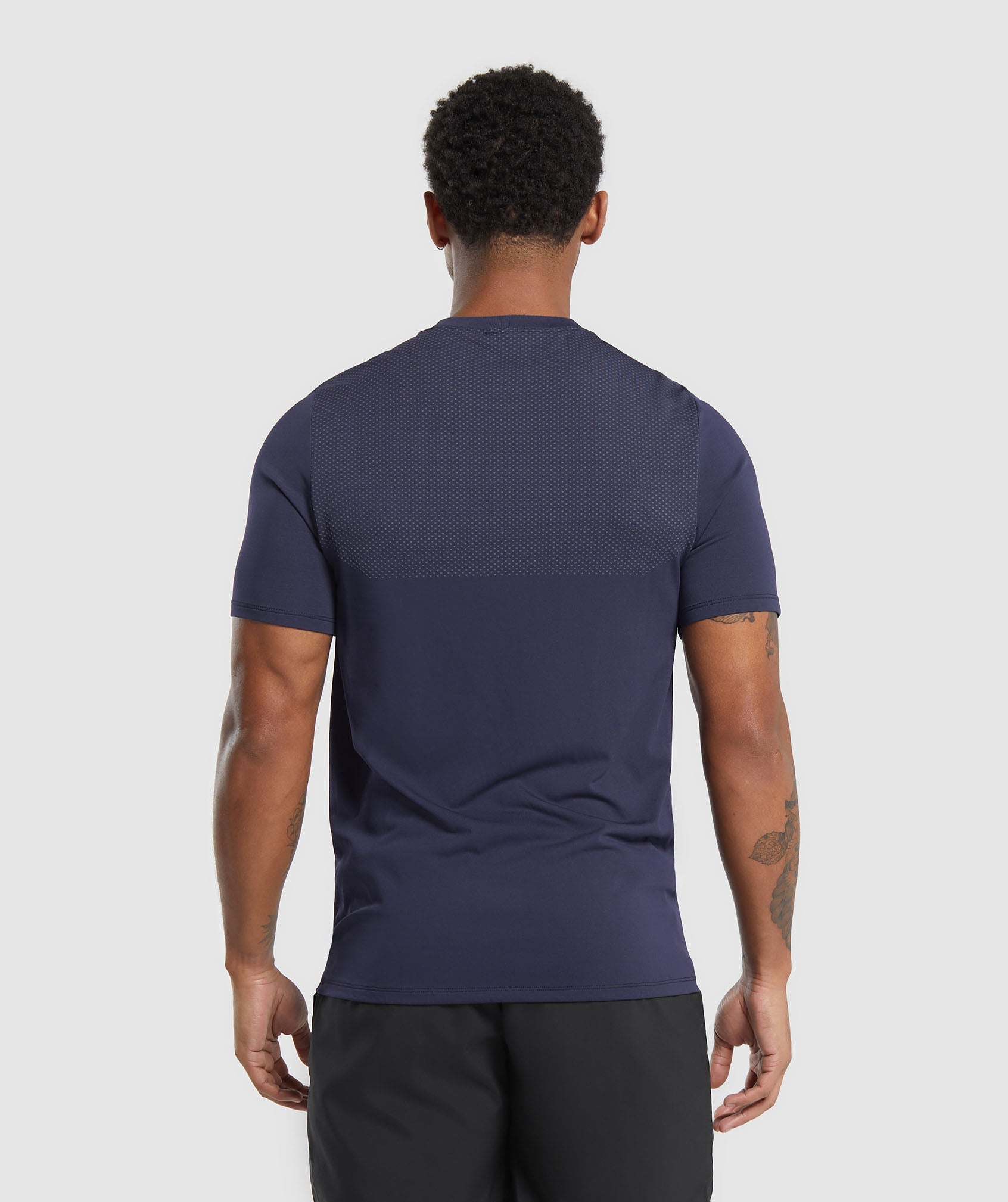 Vital Seamless T-Shirt in Navy/Light Grey - view 2