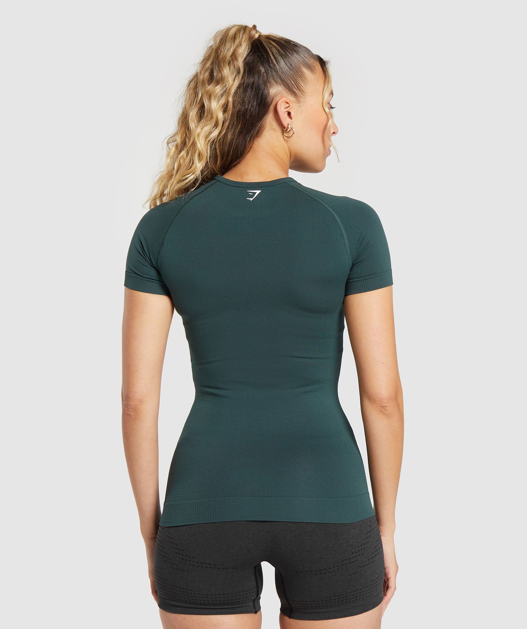 Vital Seamless T-Shirt in Woodland Green Marl - view 2