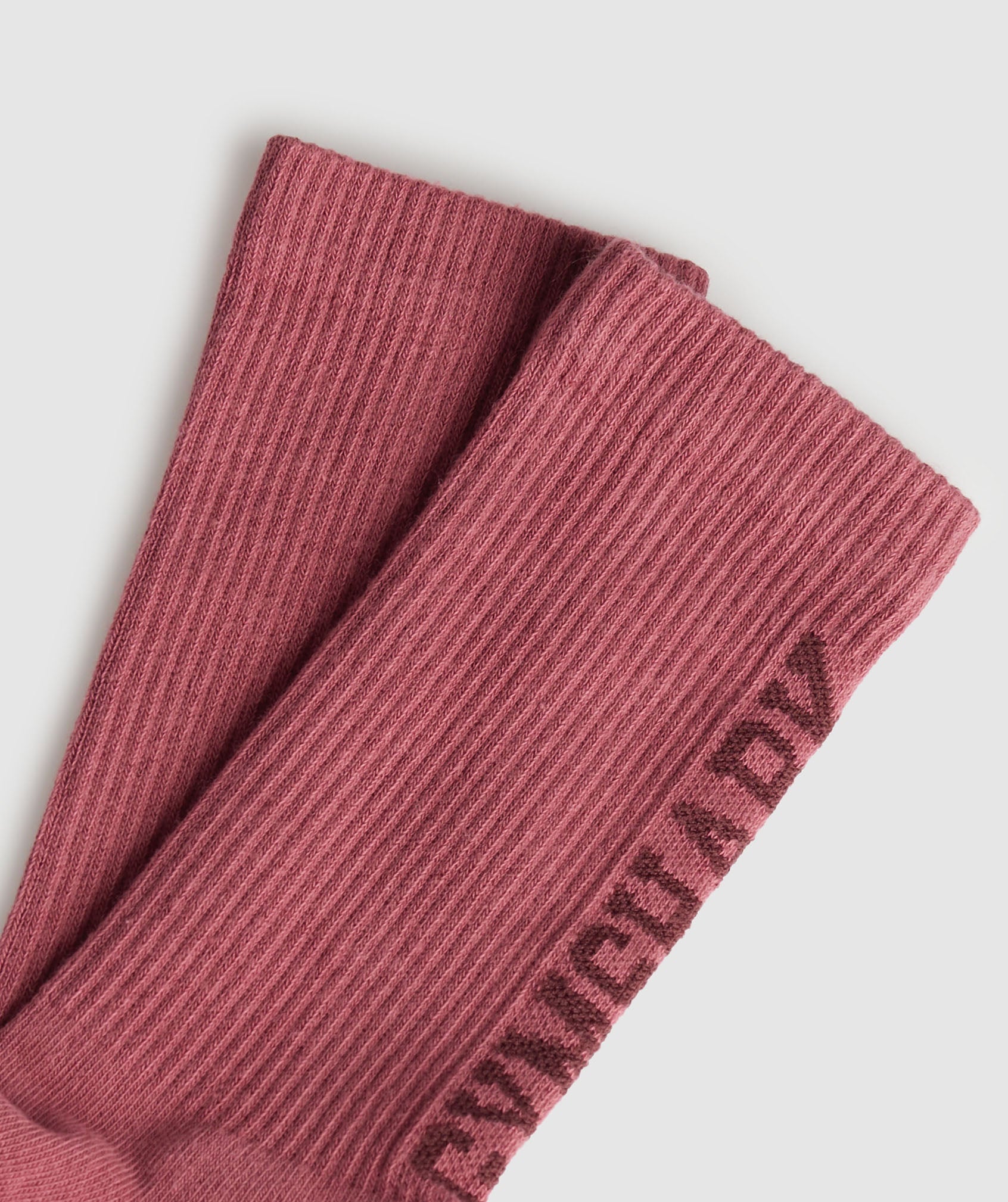 Wordmark Crew Socks in Soft Berry - view 2