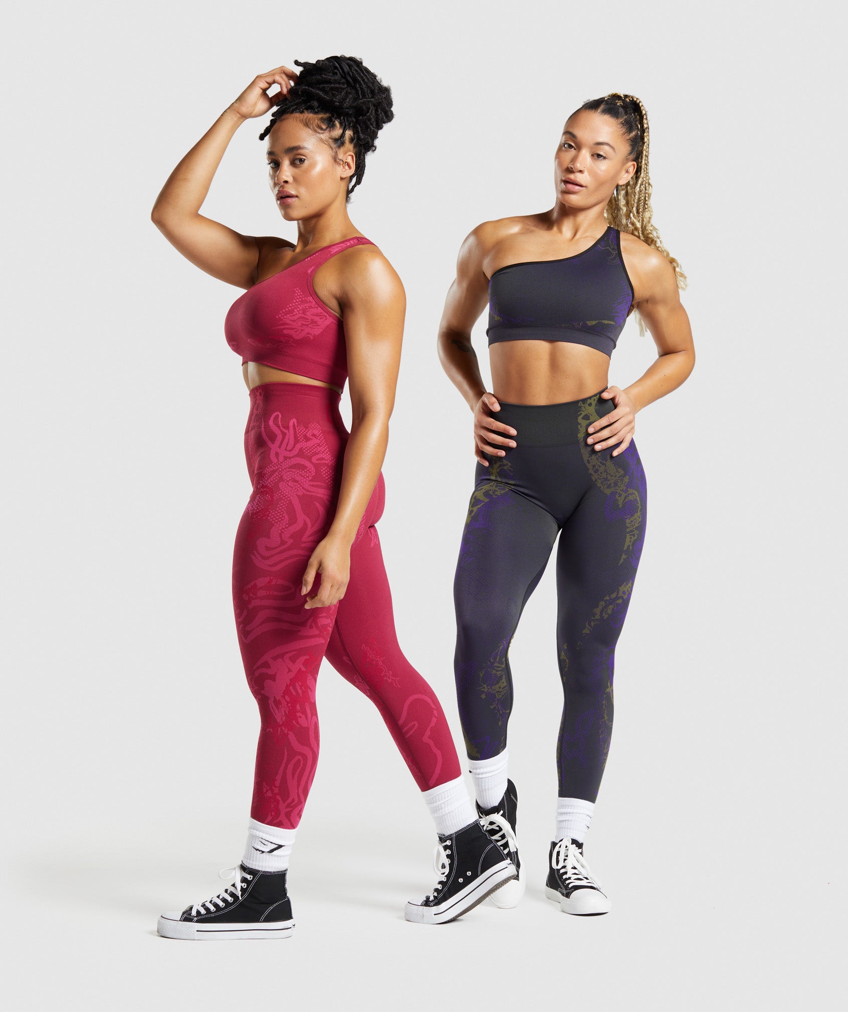 Gymshark WTFlex Seamless Asymmetric Strappy Womens Sports Bra Wavy