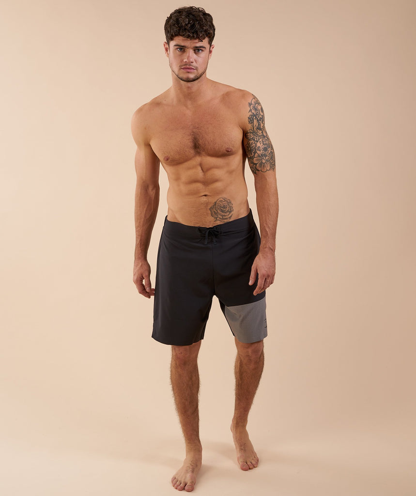 Gymshark Board Shorts - Black/Slate 2