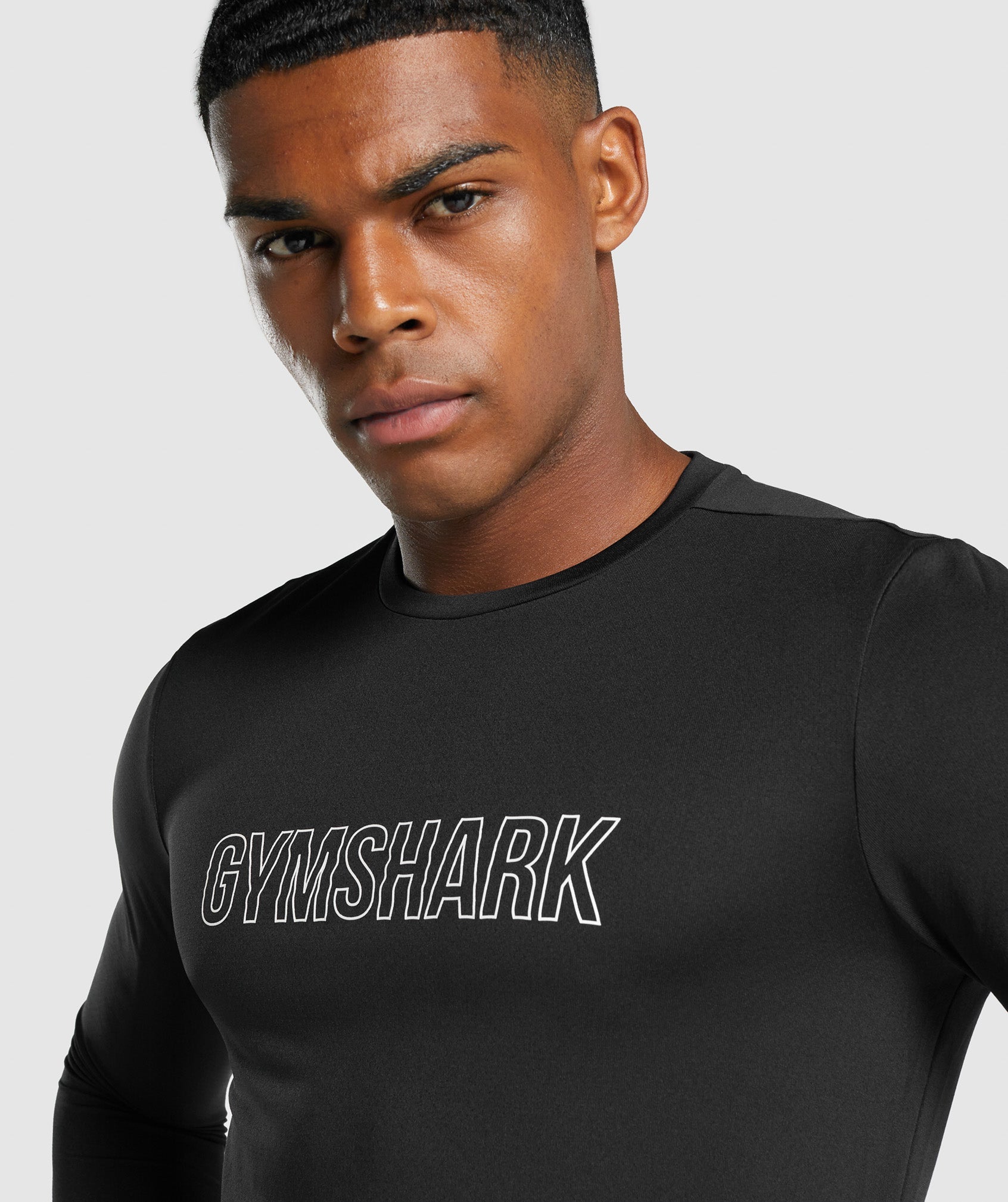 Gymshark Horizon Graphic Longline Tee - Black