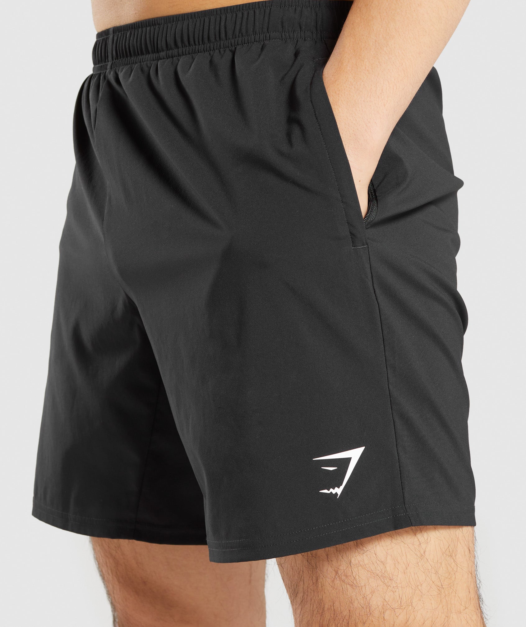 Gymshark Men's Sports Track Jacket Full Zip Black/Blue Zip Pockets Size M