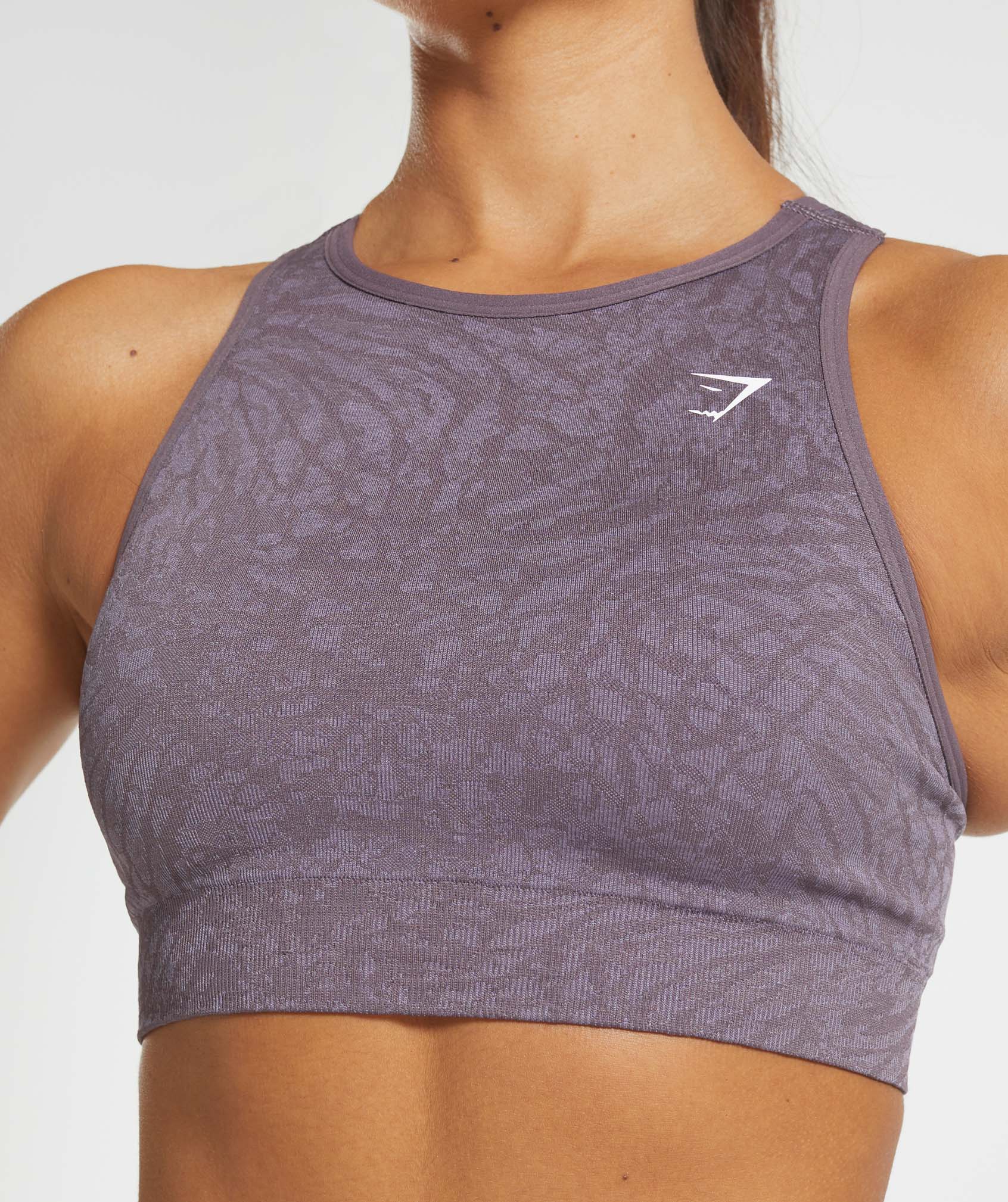 Gymshark Adapt Animal Seamless Sports Bra - Urban Grey/Black