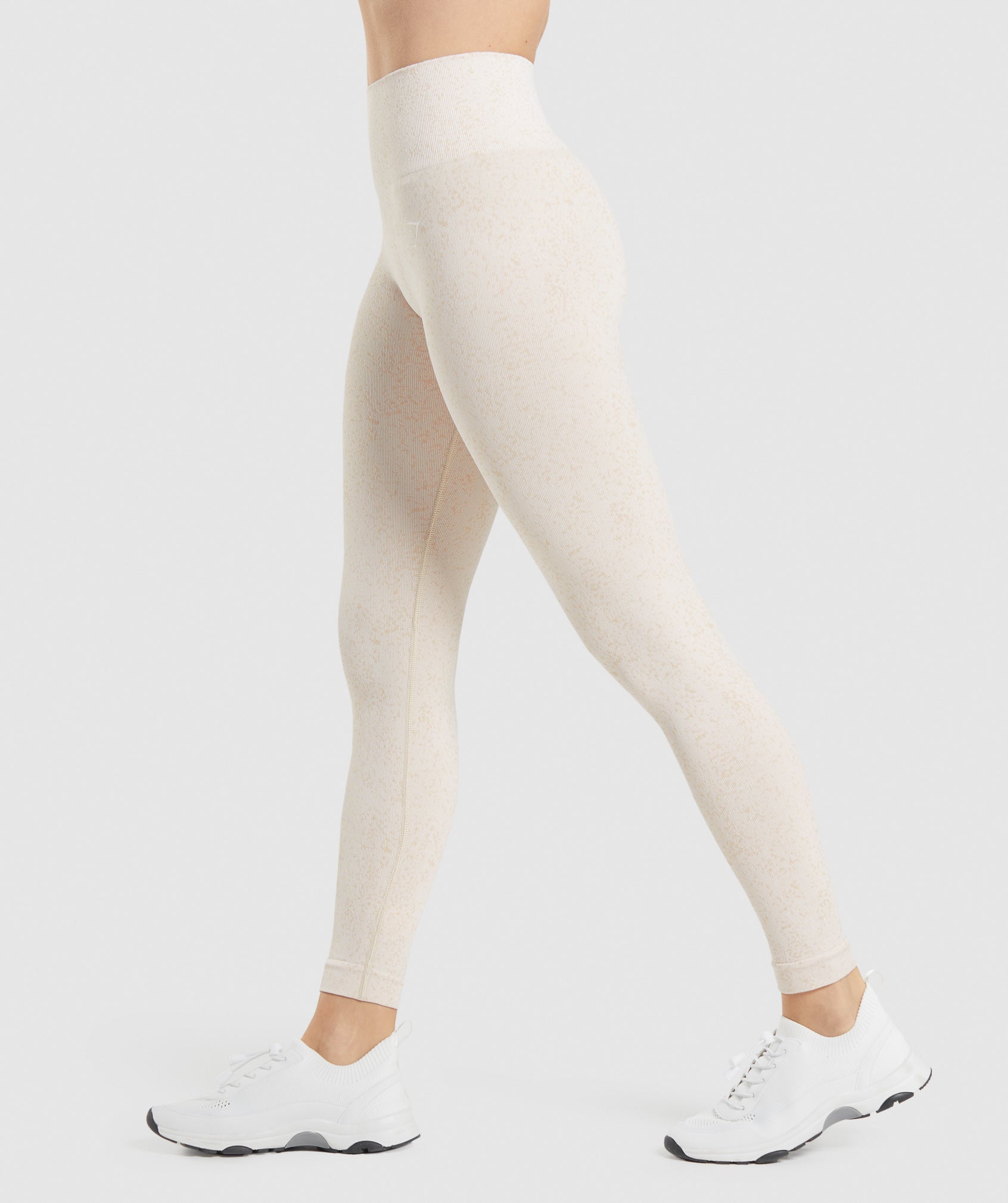 Adapt Fleck Seamless Leggings in Mineral | Coconut White - view 3
