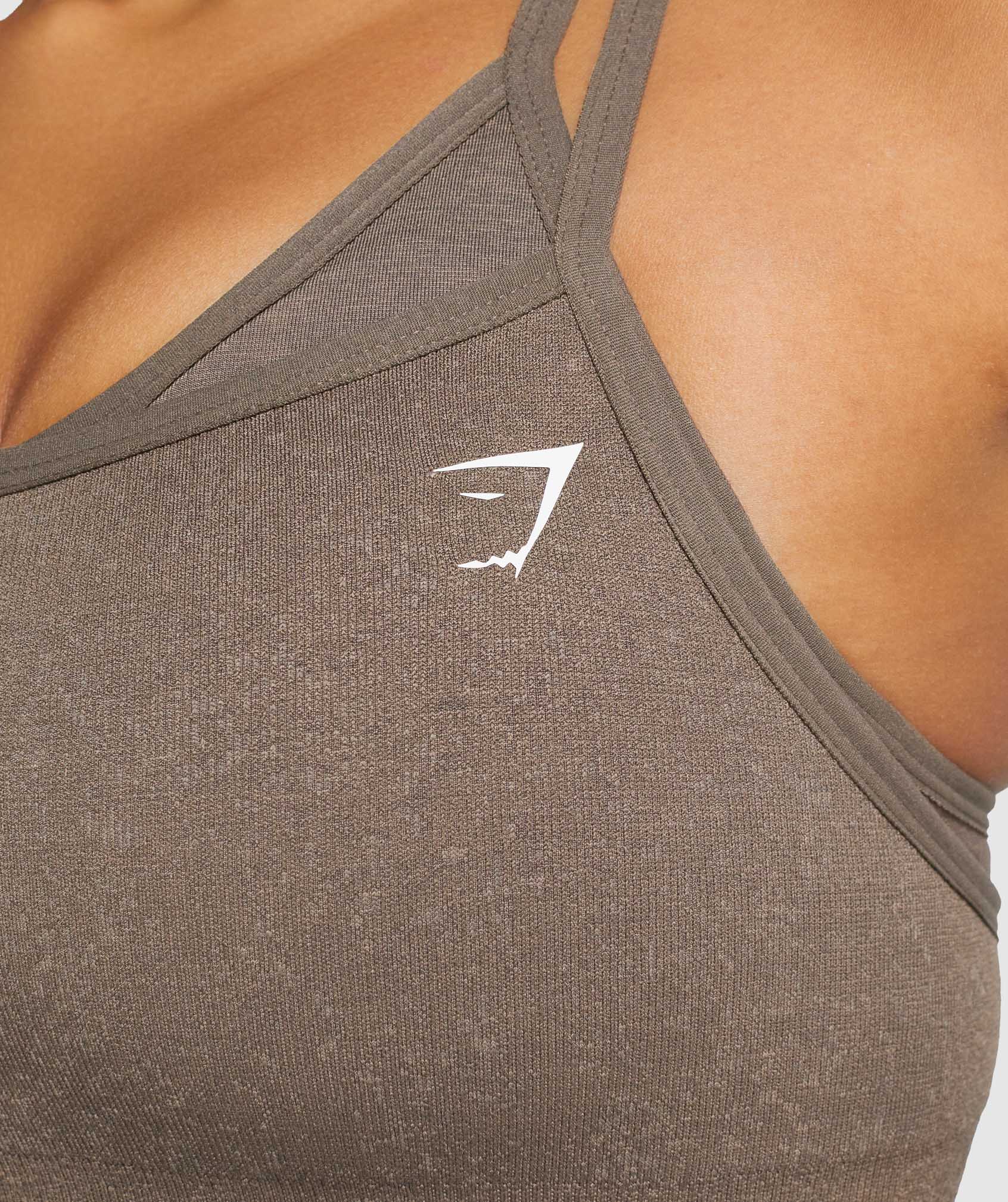 Adapt Fleck Seamless Sports Bra in Mineral | Brown