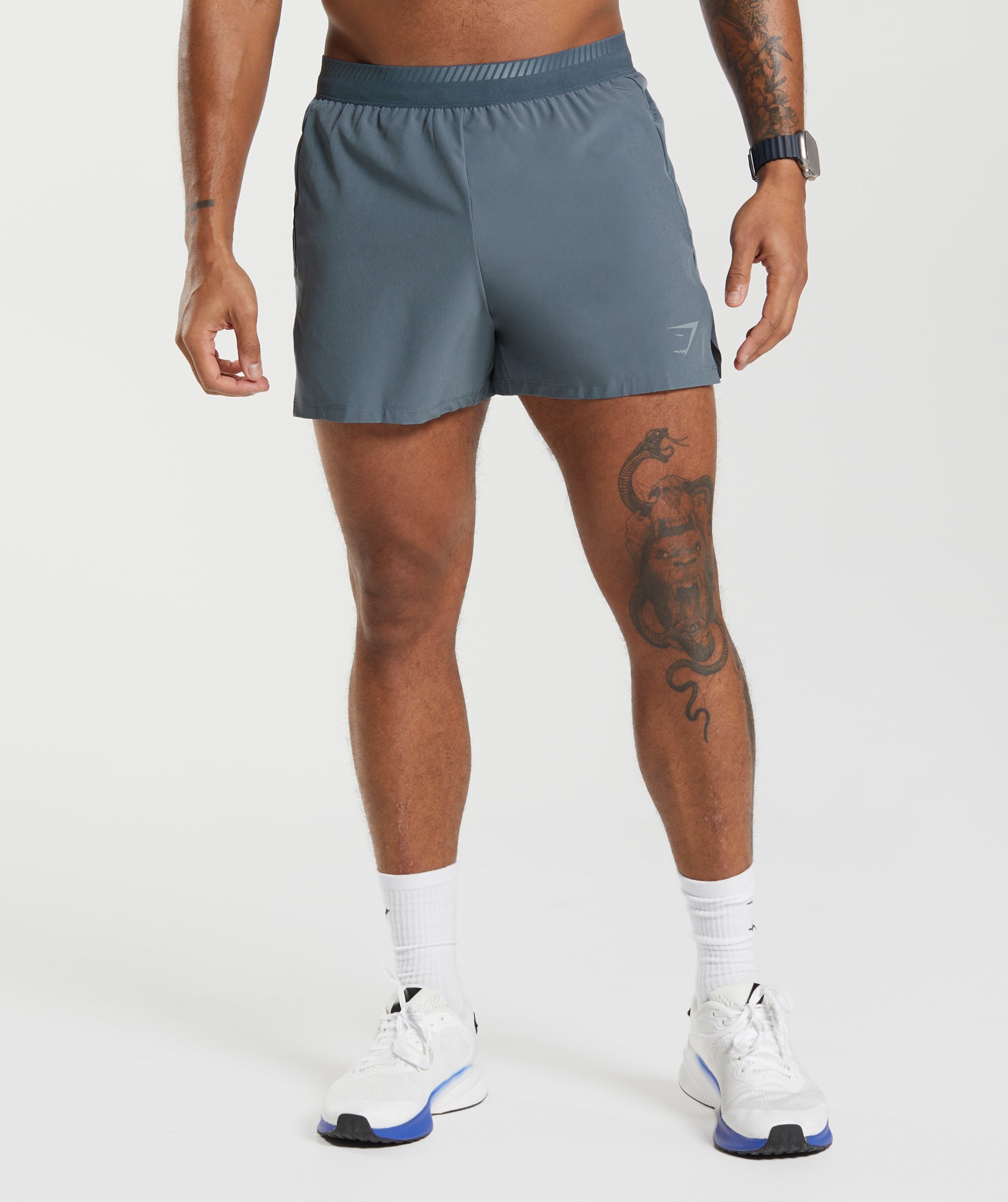 Apex Run 4" Shorts in Evening Blue