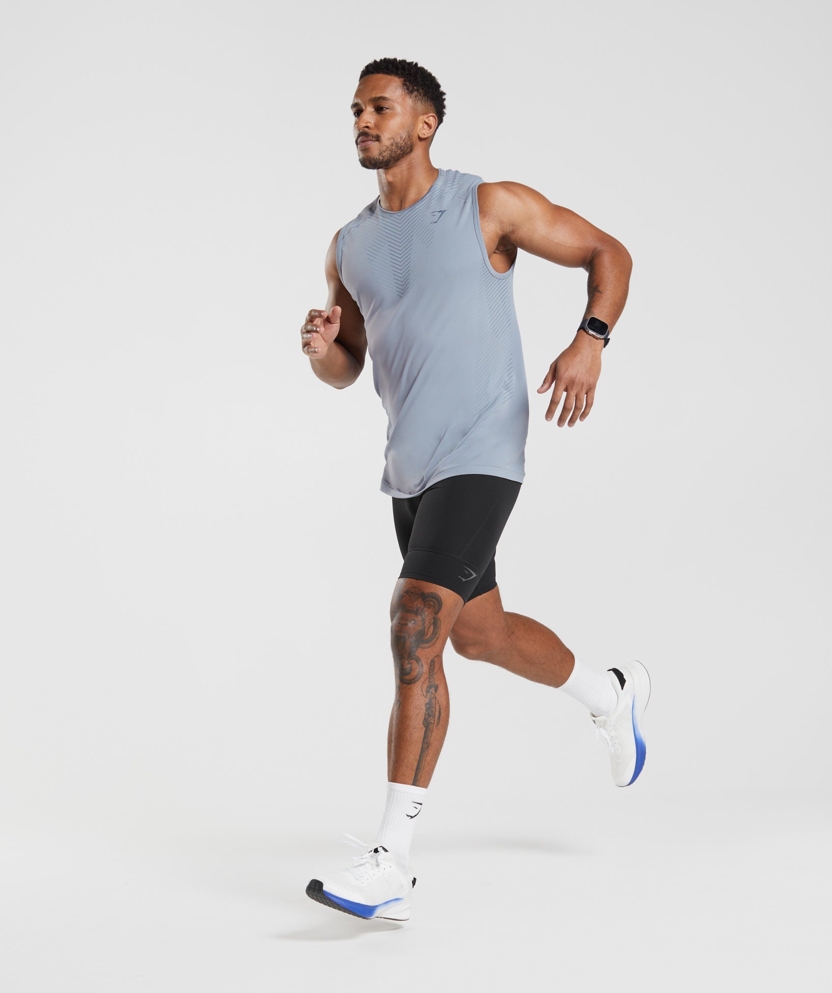 Gymshark Apex Run Tights - Light Grey