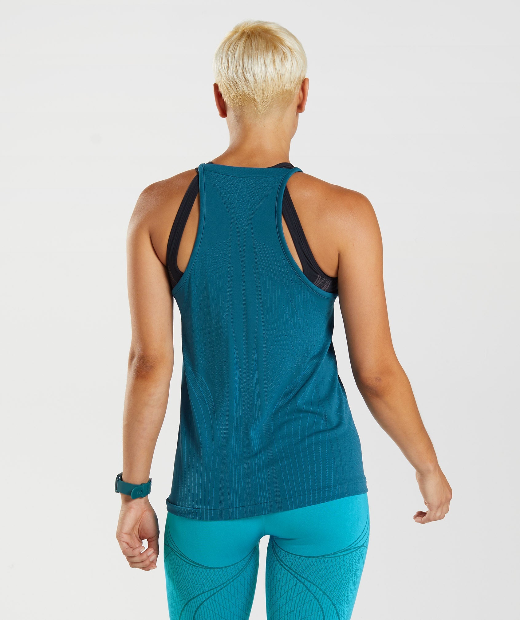 Apex Seamless Tank in Atlantic Blue/Shark Blue