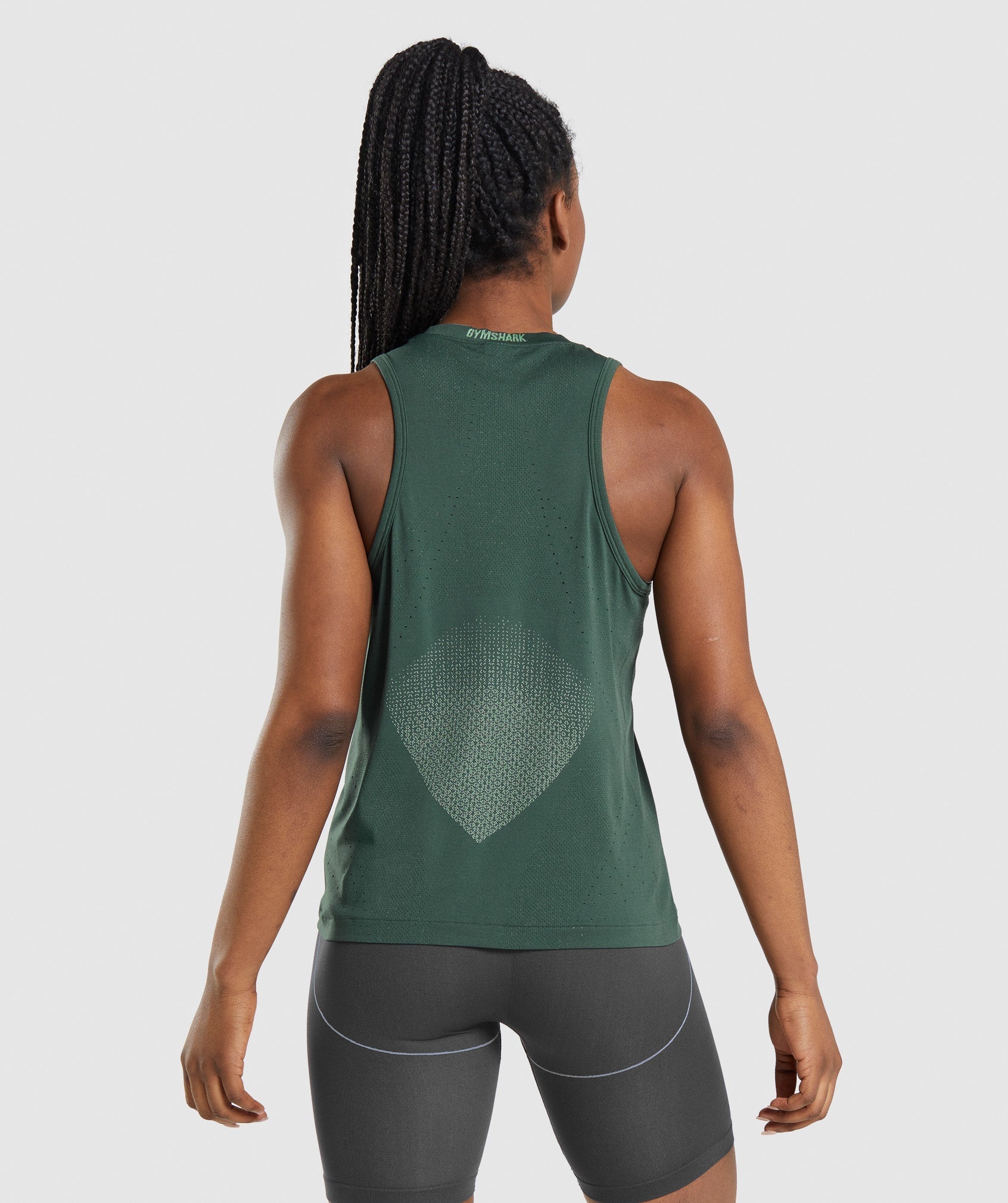 Apex Seamless Tank in Obsidian Green/Cucumber Green - view 2