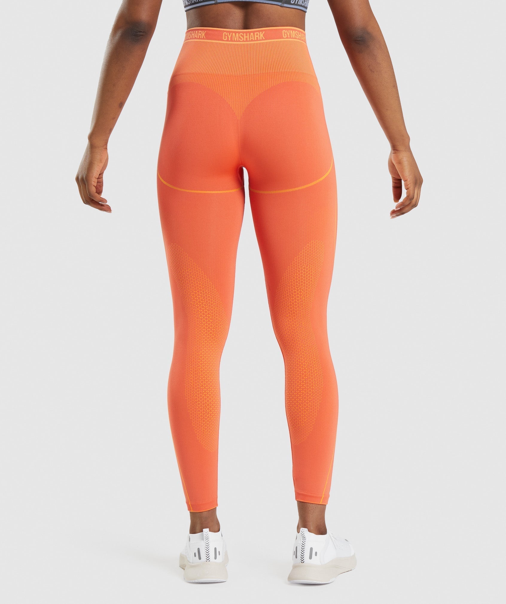 GYMSHARK Orange Flawless Knit Leggings on Mercari