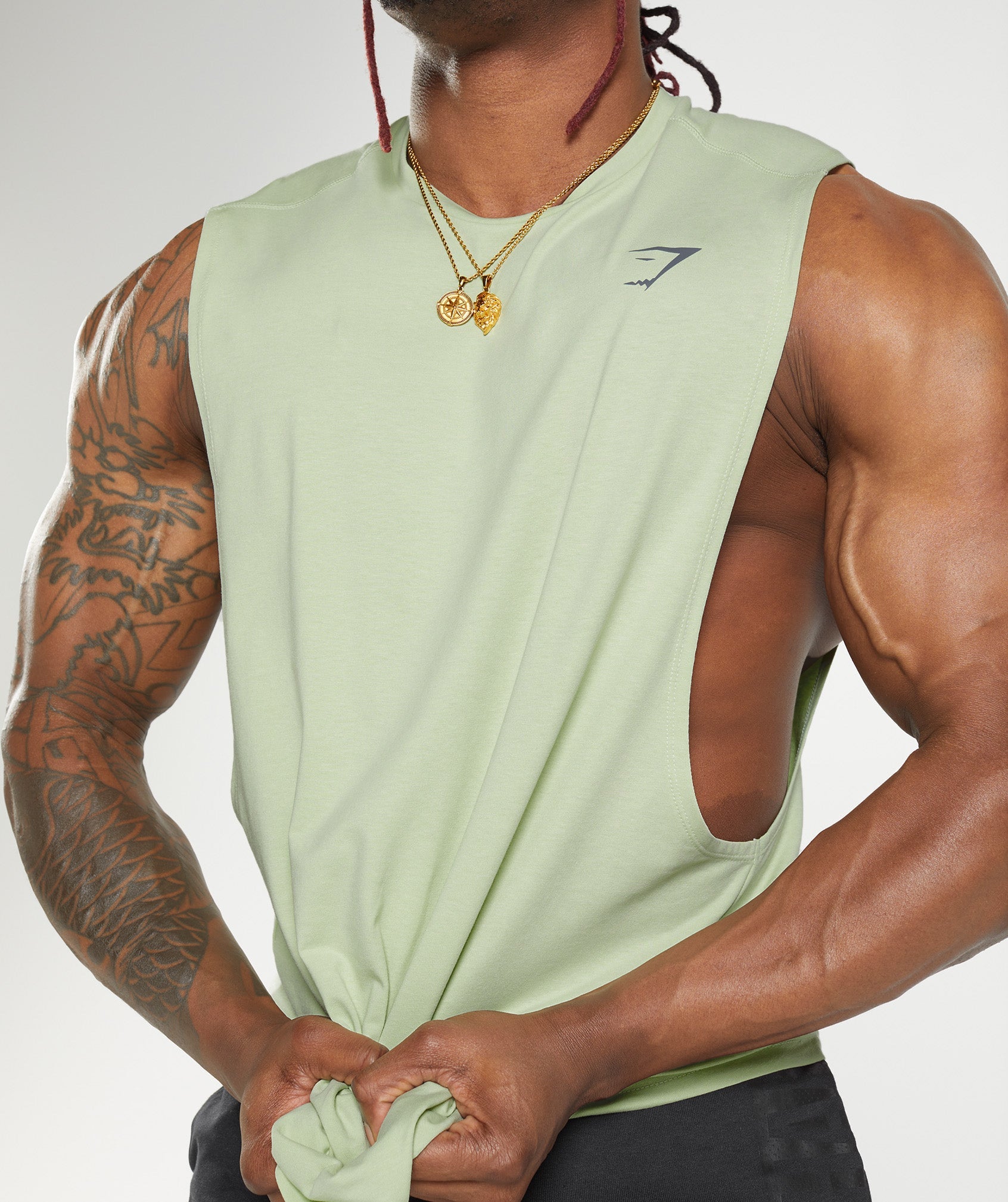 Bold Drop Arm Tank in Flora Green