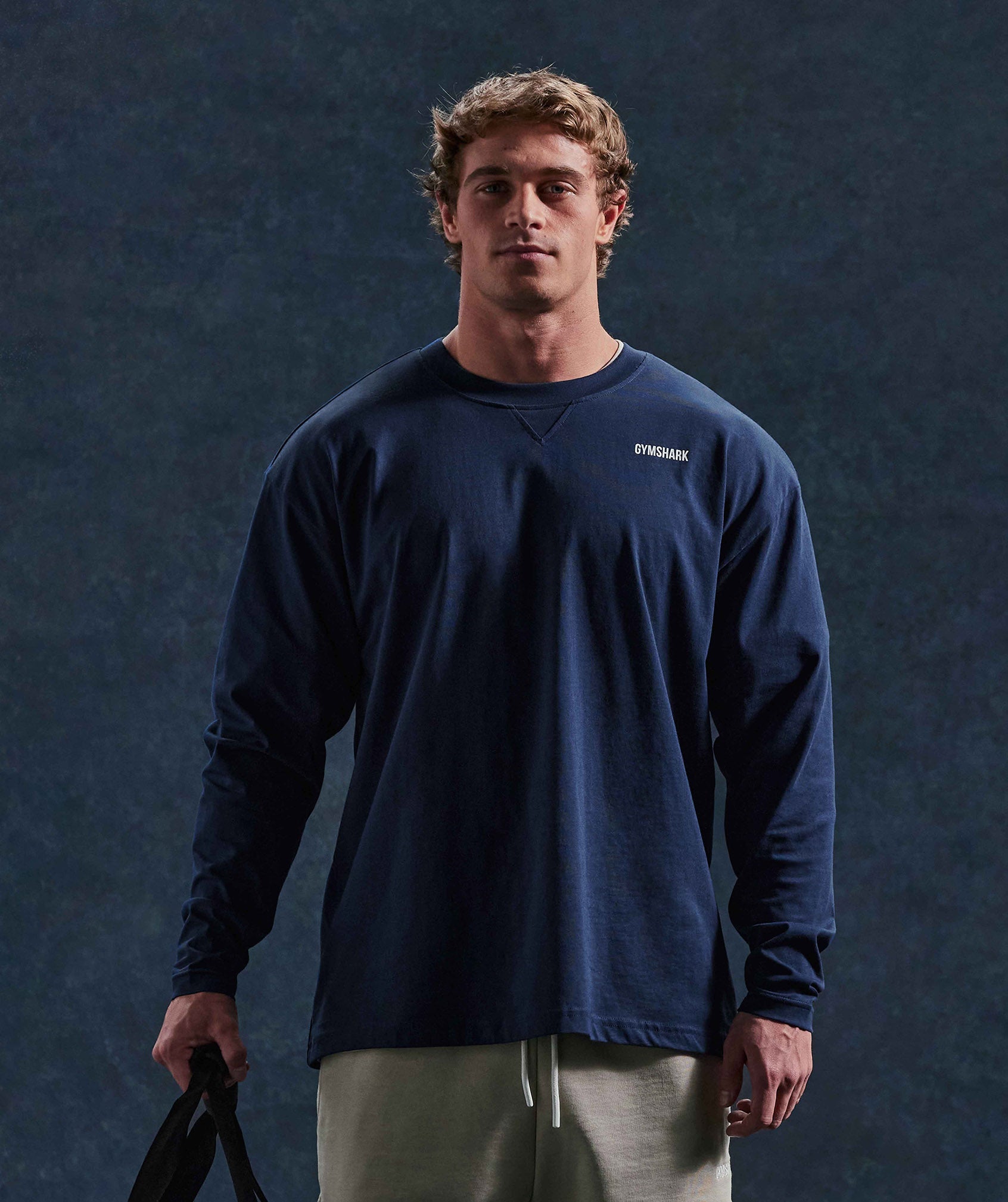 Rest Day Sweats Long Sleeve T-Shirt in Navy - view 1