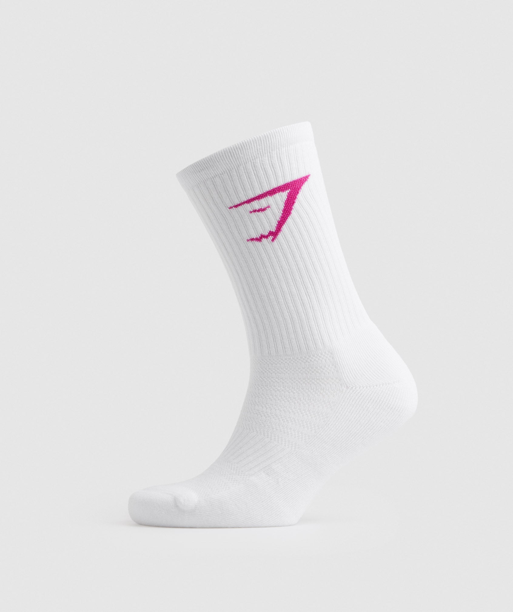 Crew Socks 3pk in Magenta Pink/White/Sweet Pink - view 5