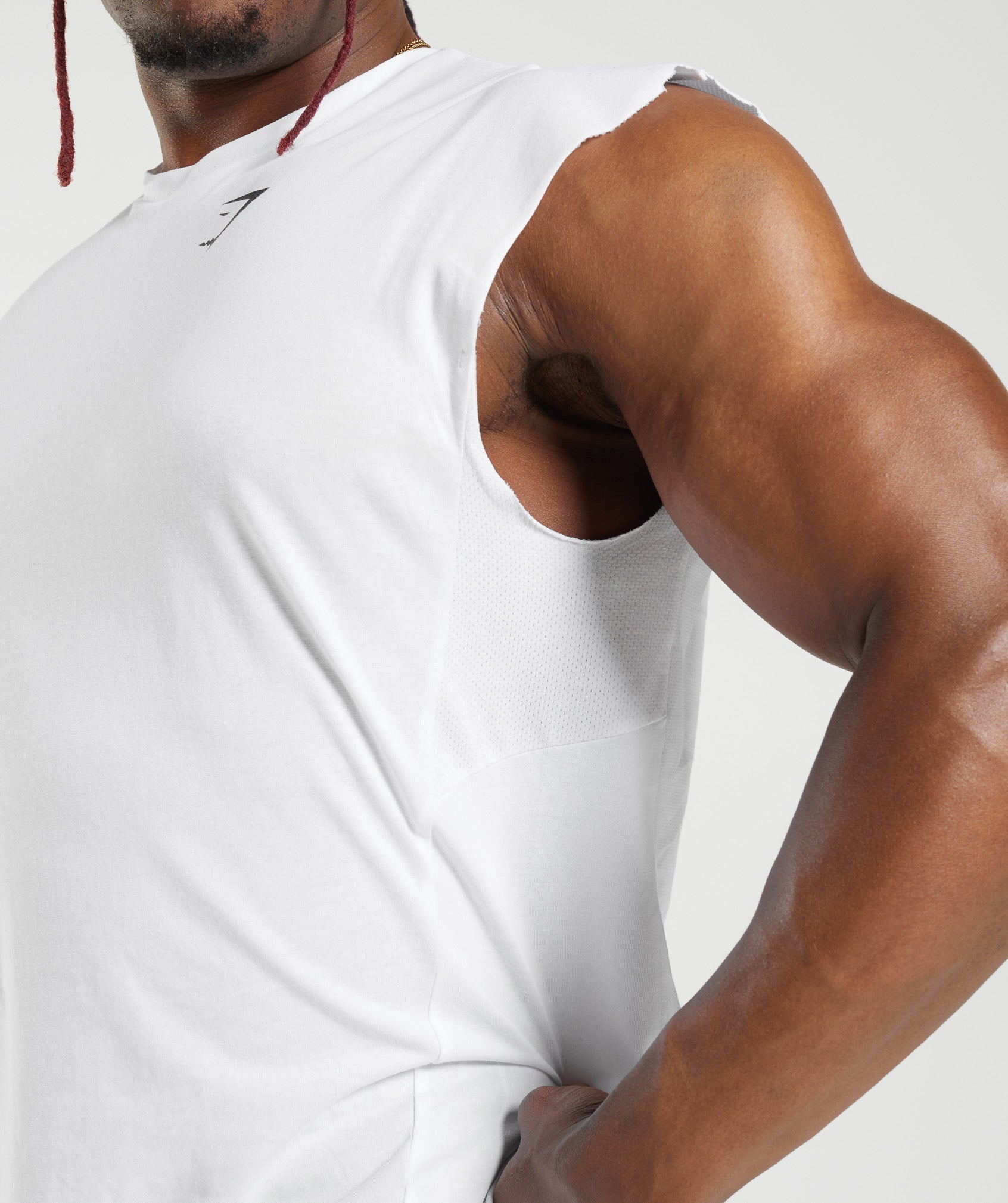 Nike Pro Dri-FIT Men's Tight Fit Sleeveless Tank Top (Large, White