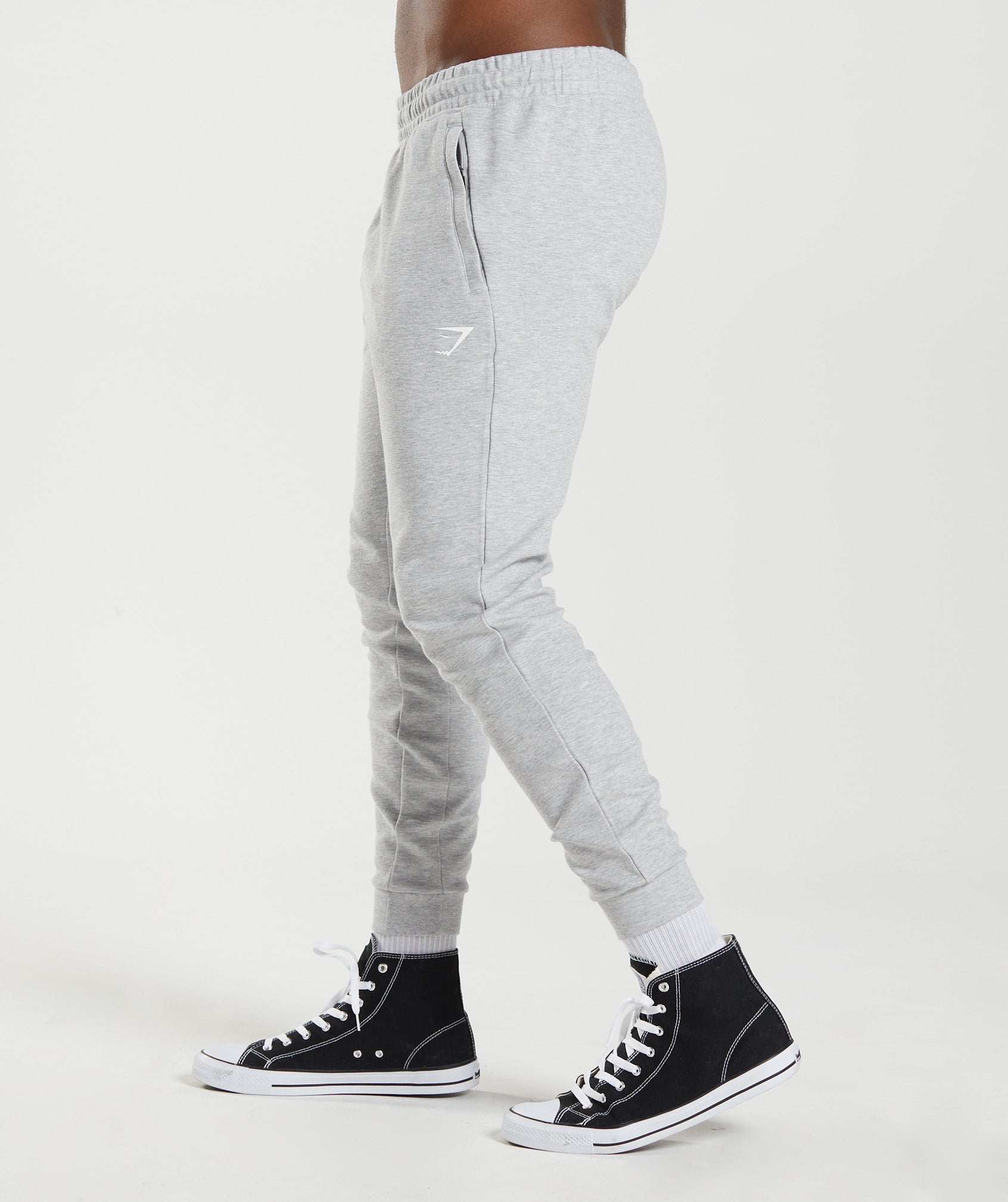 AE, Statement Ribbed Joggers- Melange Grey, Gym Jogger Men