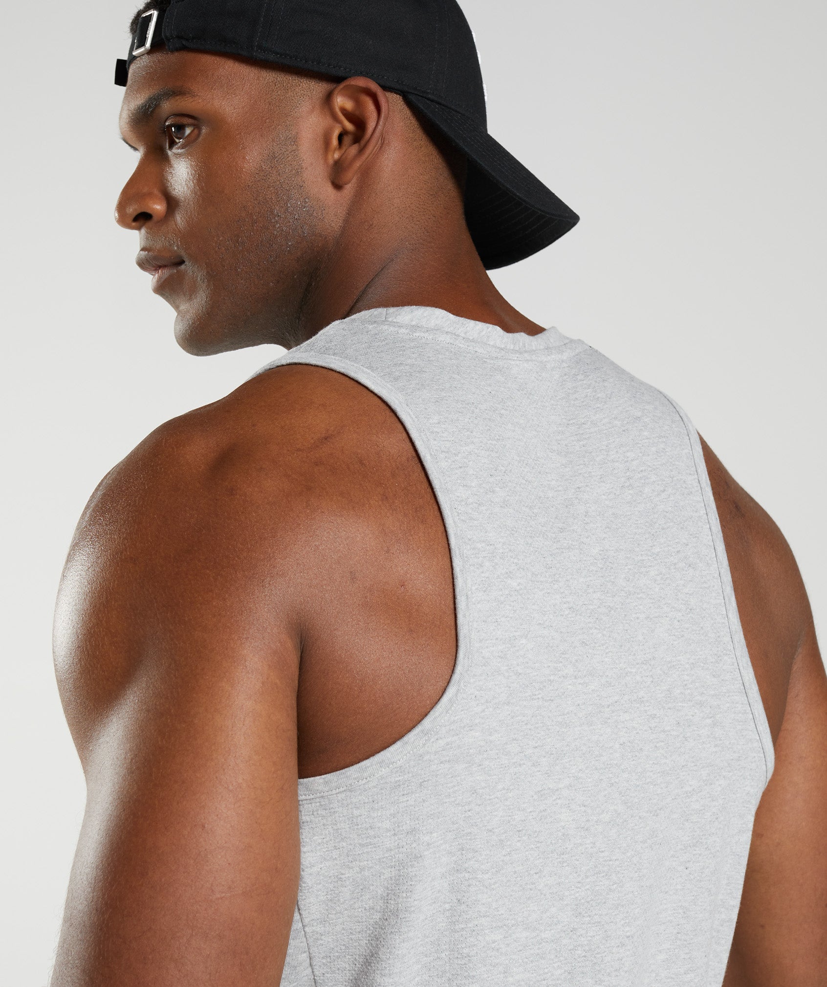 React Tank in Light Grey Core Marl