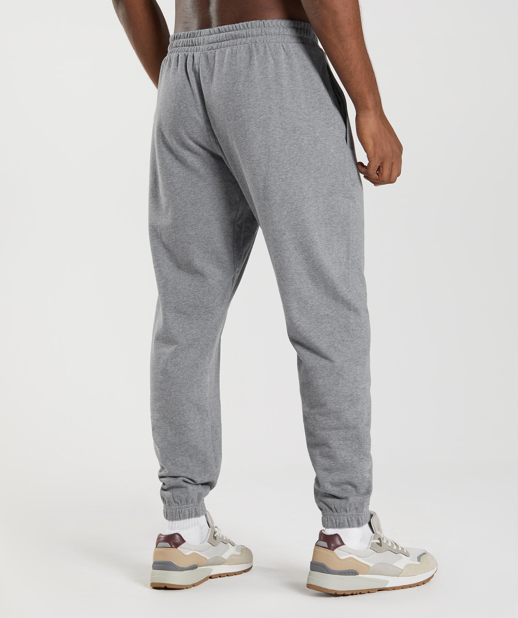 Women's Athletic Essential Jersey Flare Joggers in Cadet Grey Marl