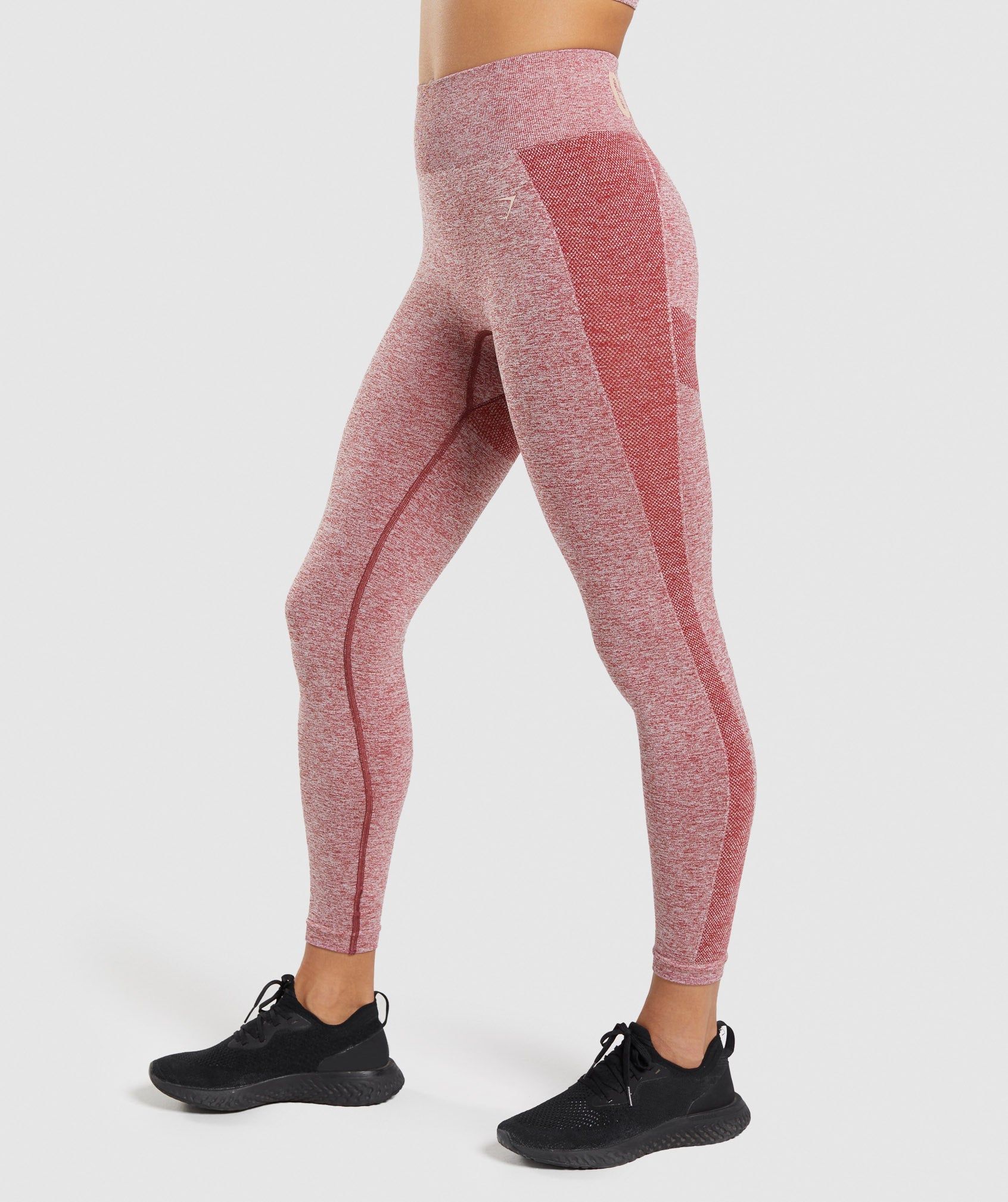 Gymshark Flex High Waisted Leggings - grau meliert/pink/rosa