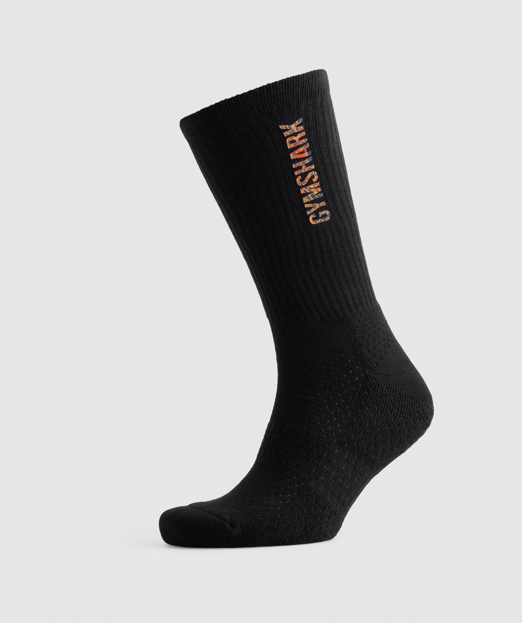 Animal Print  Crew Socks in Black - view 1