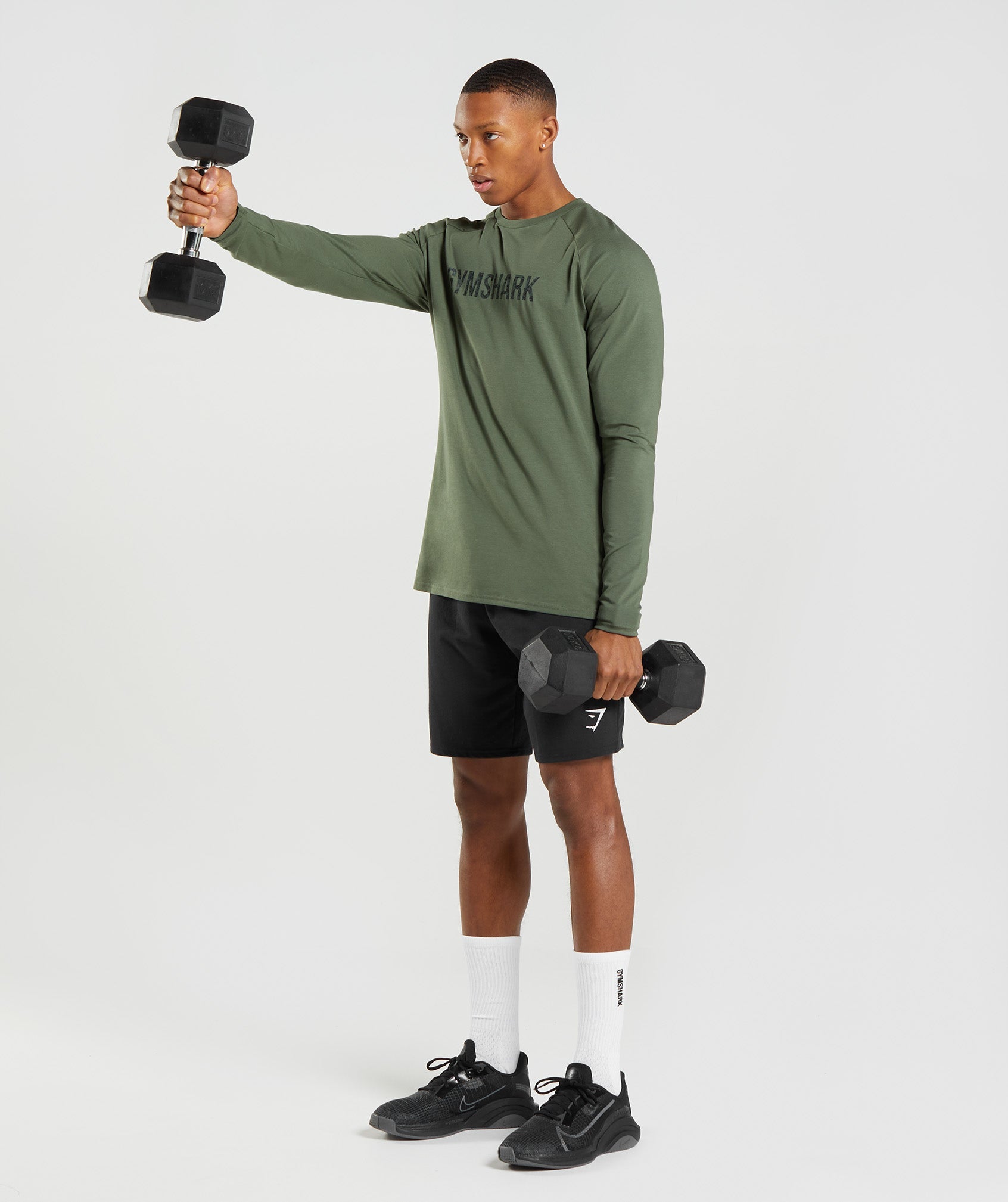 Gymshark Apollo Camo Long Sleeve T-Shirt - Camo Green