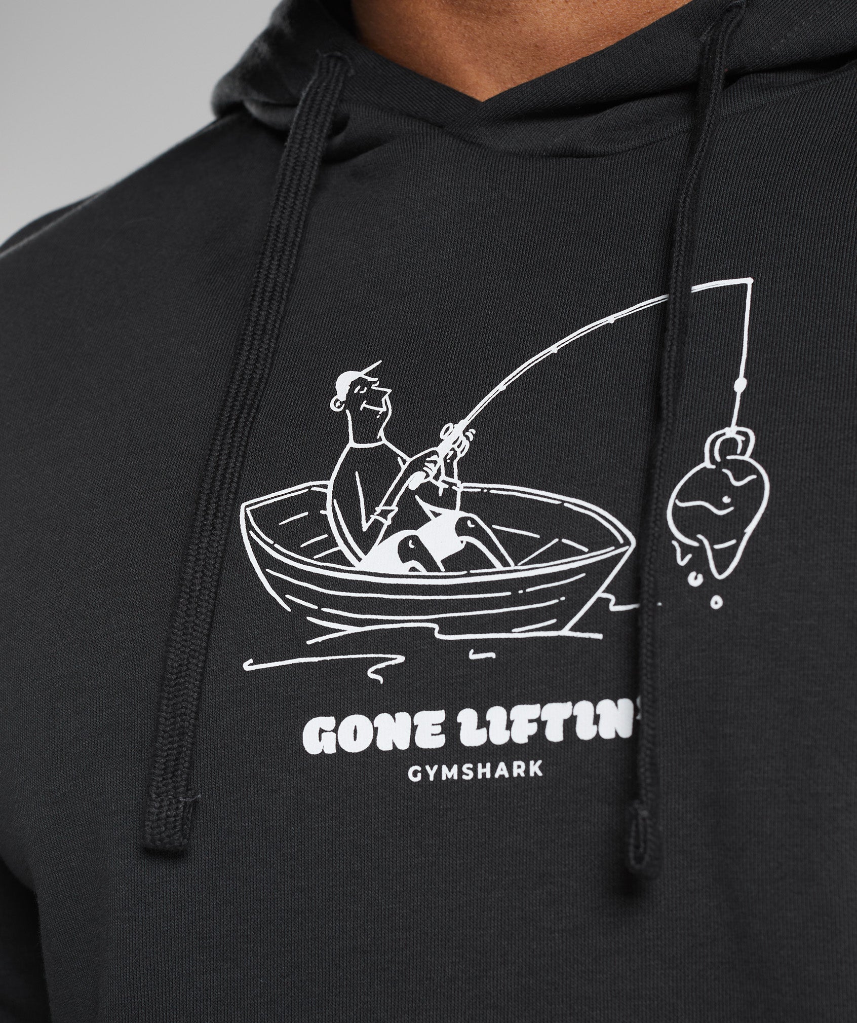 Gone Liftin' Graphic Hoodie in Black