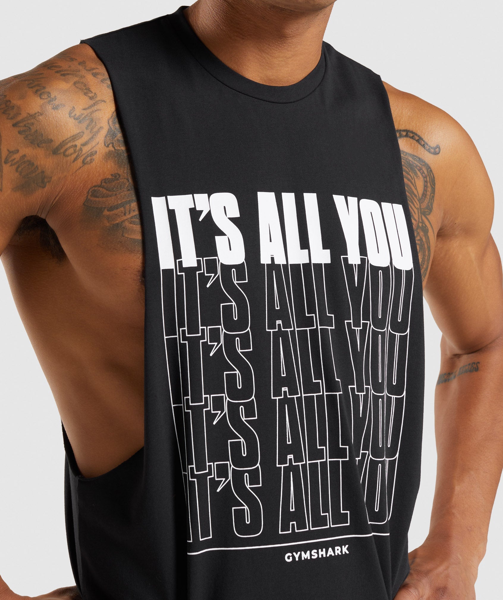 Its All You Drop Arm Tank in Black - view 6