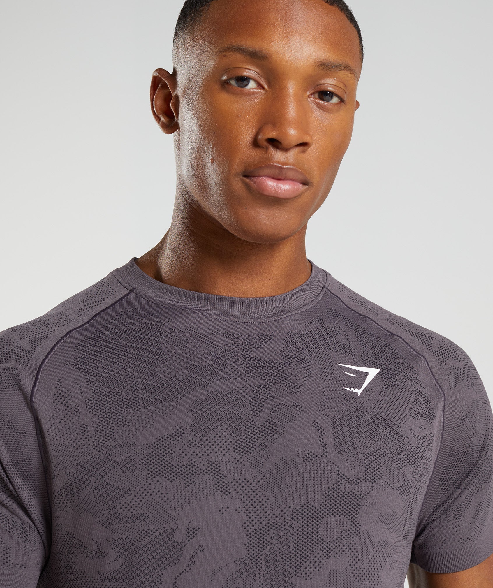 Gymshark Geo Seamless T-Shirt - Musk Lilac/Black