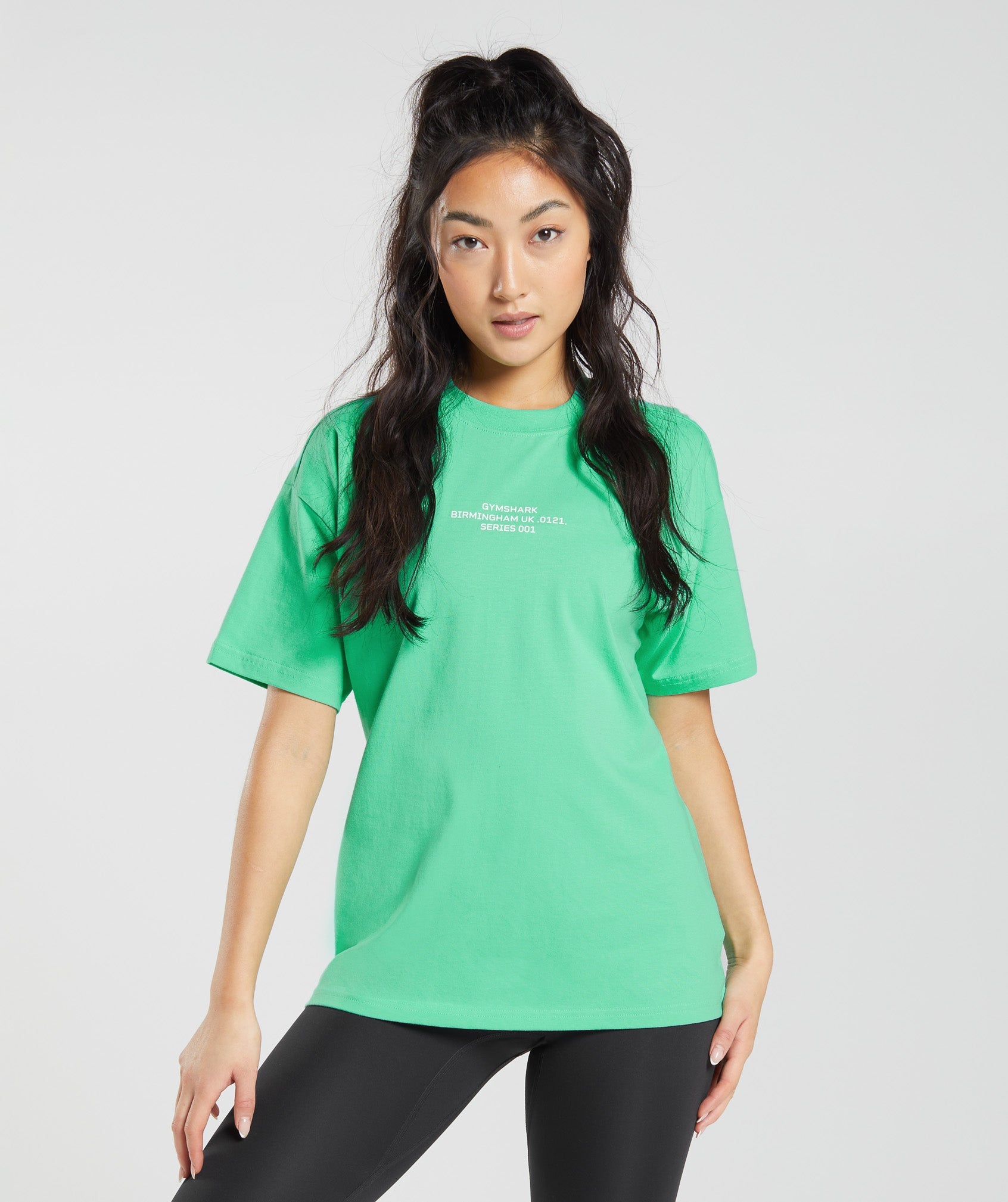 Activated Graphic Oversized T-Shirt in Tropic Green