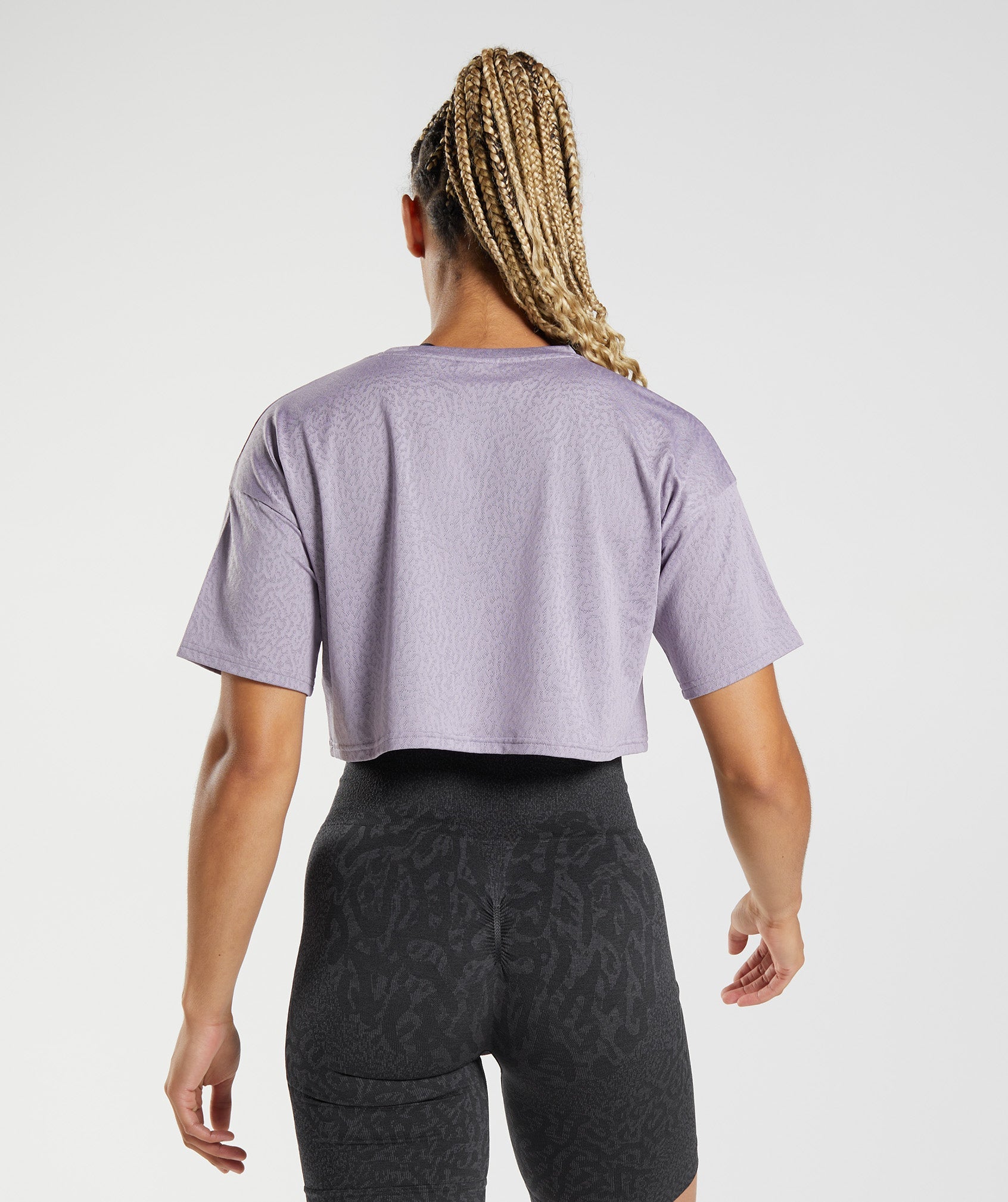 Adapt Animal Seamless Crop Top in Reef | Shaded Lilac - view 2