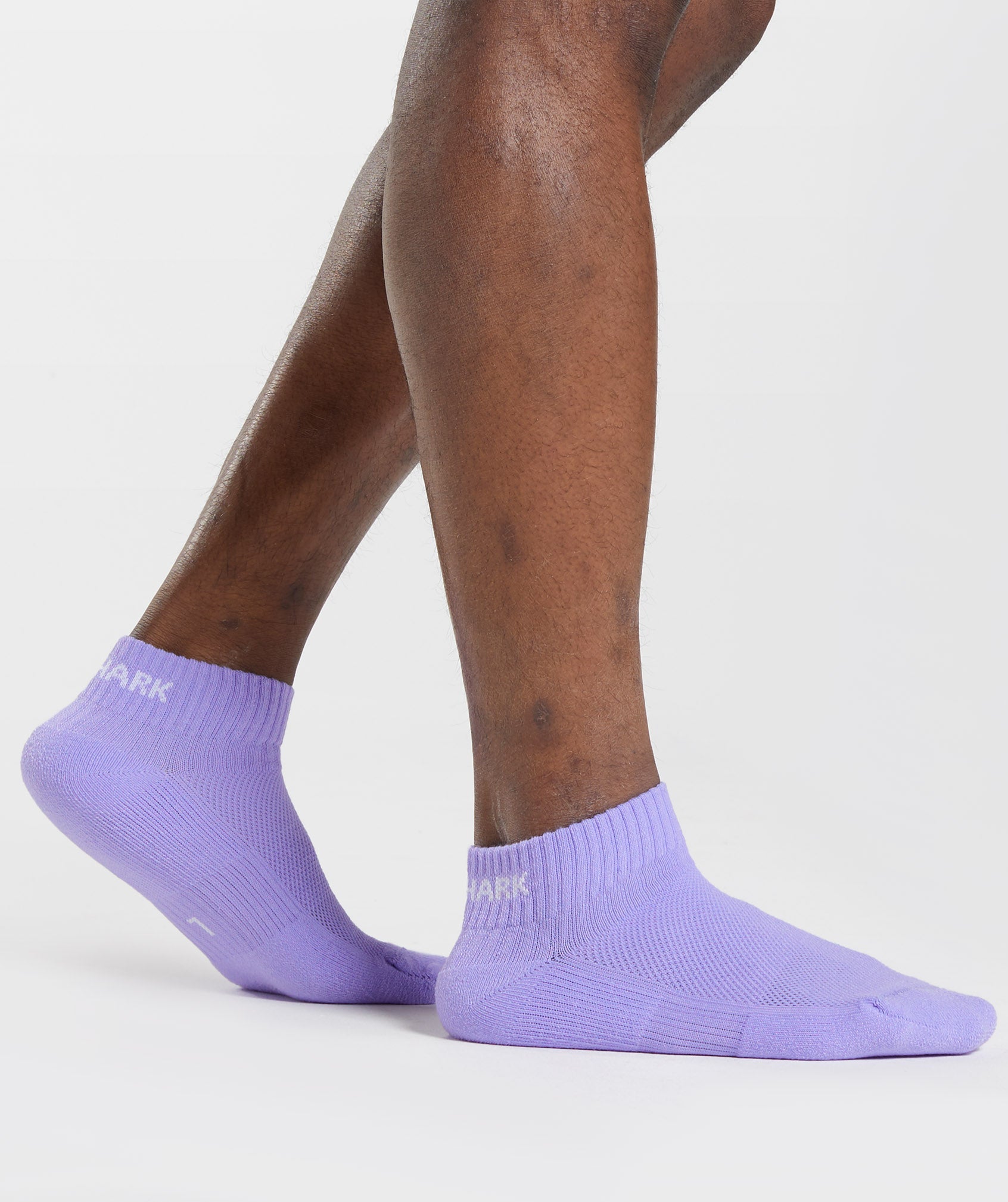 Jacquard Quarter Socks 3Pk in Aqua Blue/Digital Violet/Meridian Blue - view 4