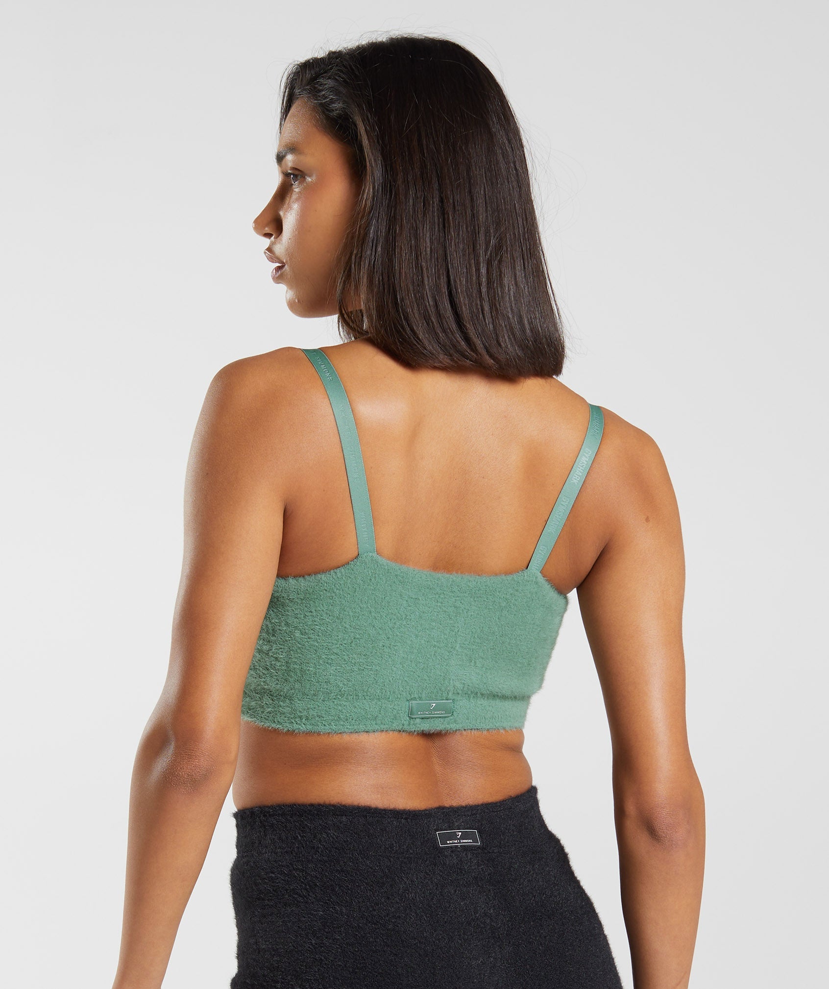 Gymshark X Whitney Simmons Sports Bra Black Small Keyhole Crop Top Nylon  for sale online