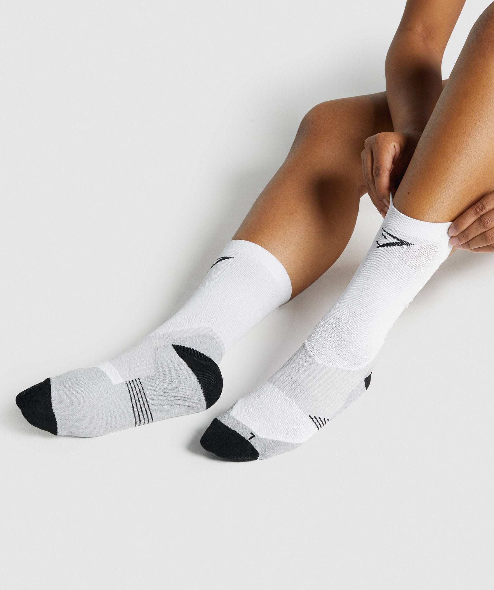 Gymshark Crew Performance Socks - White