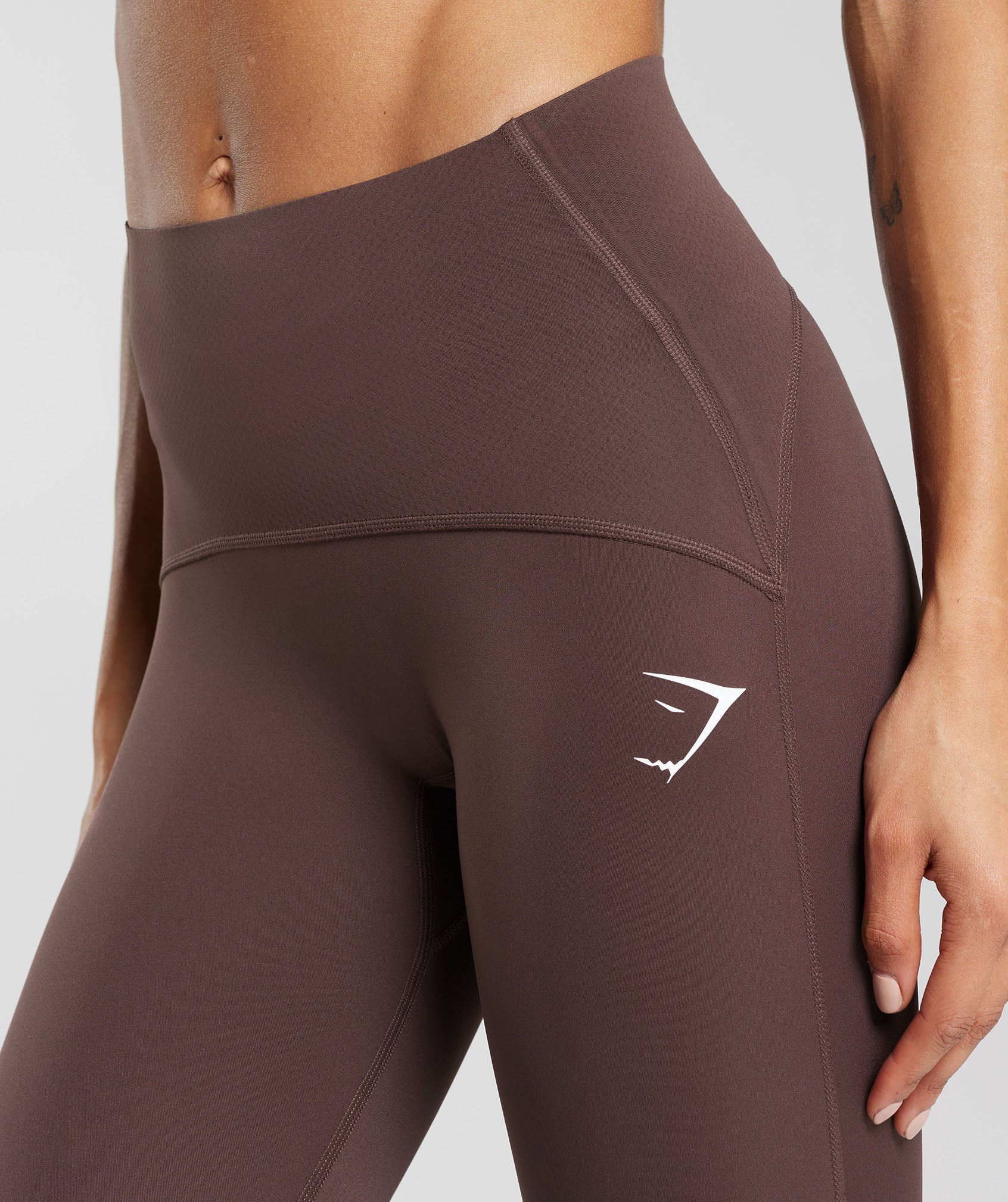 Waist Support Leggings in Chocolate Brown