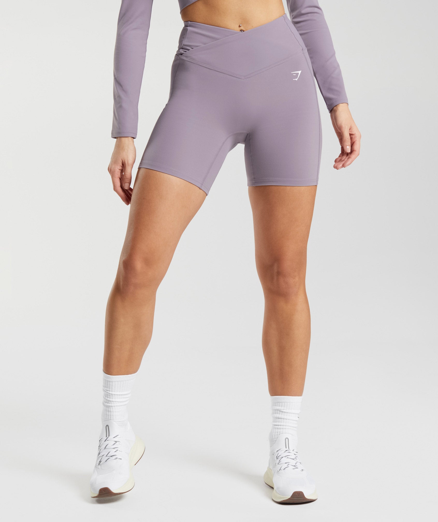 Crossover Shorts in Slate Lavender