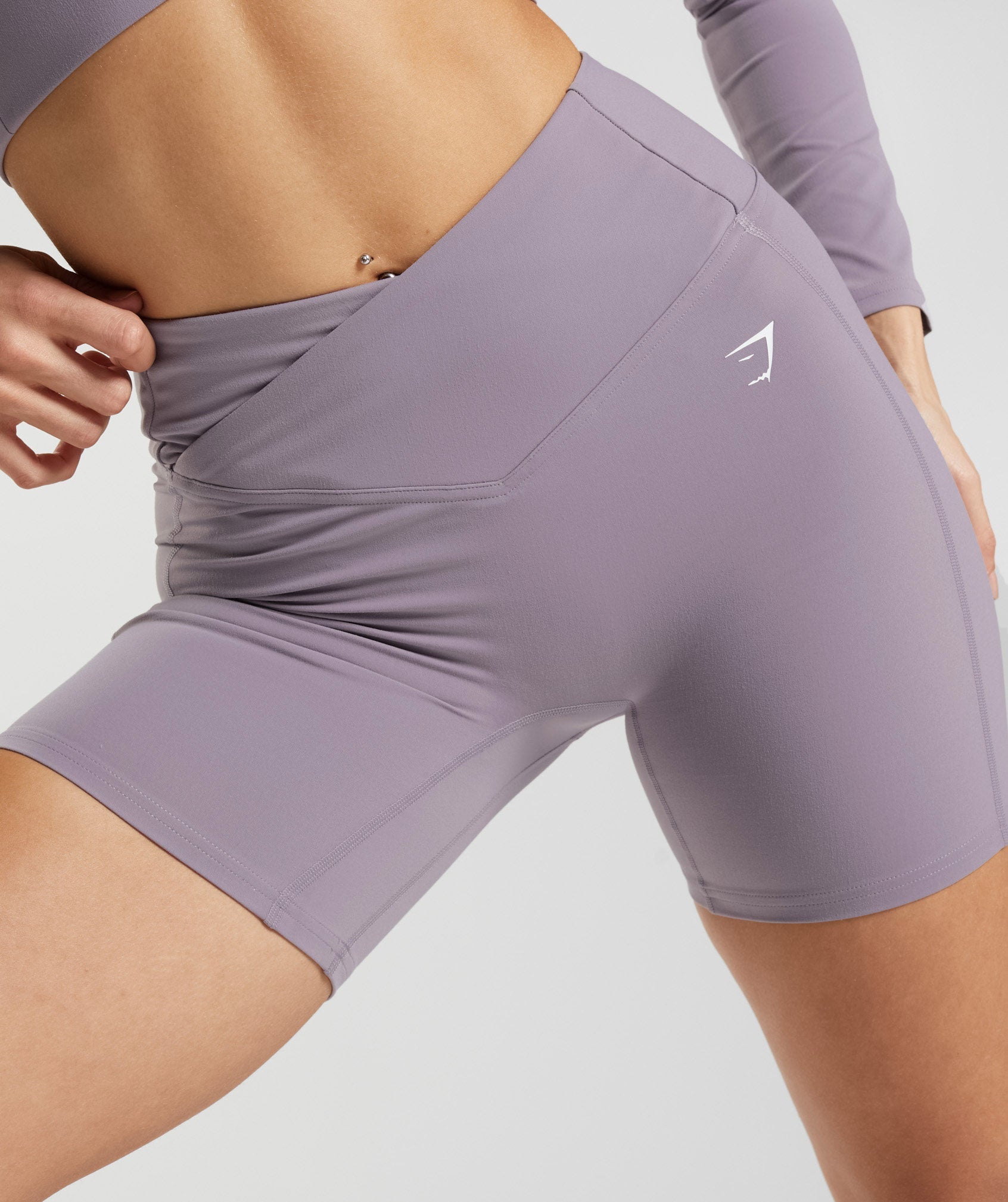 Crossover Shorts in Slate Lavender