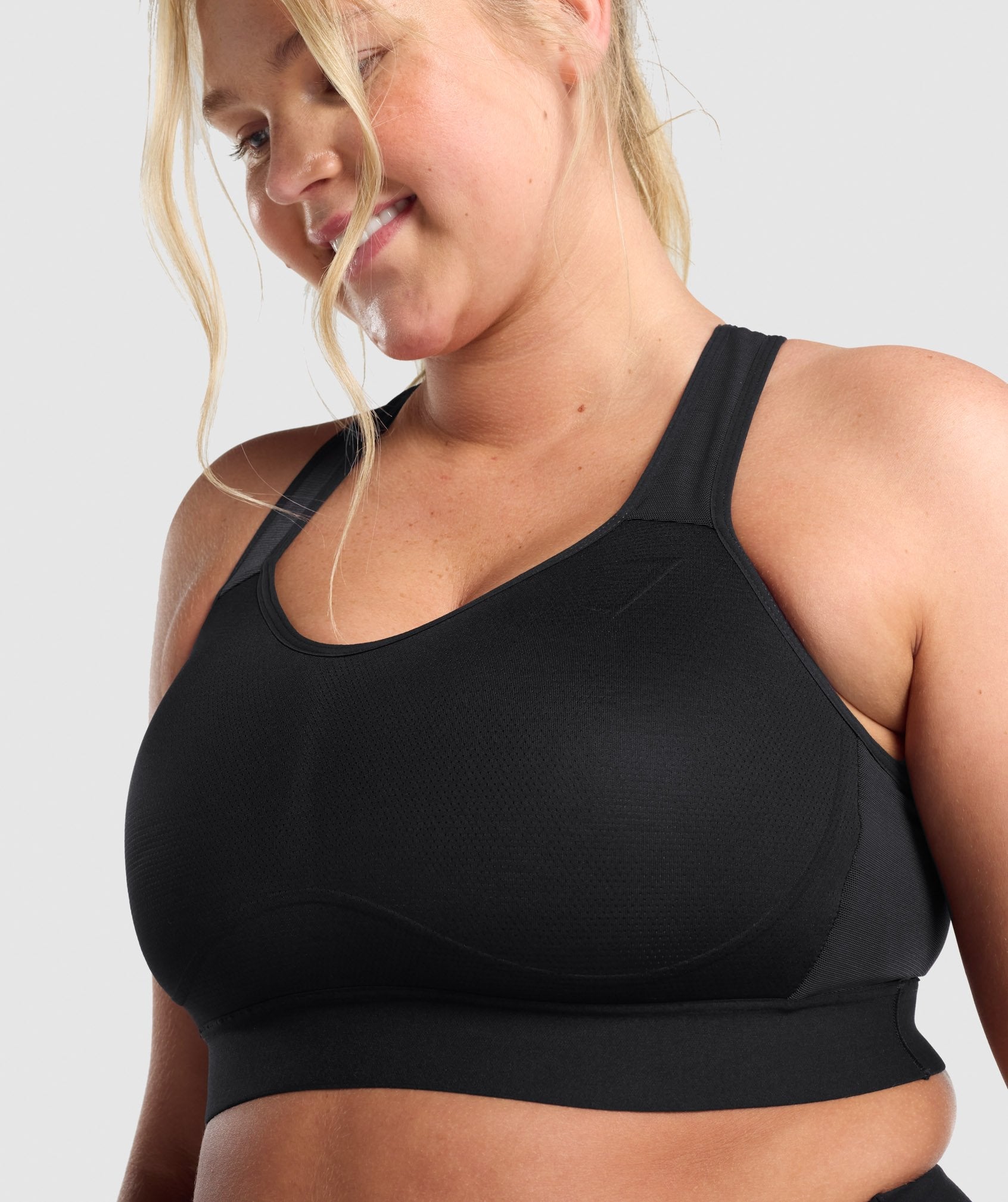 Buy Gymshark women non padded brand logo sports bra black Online