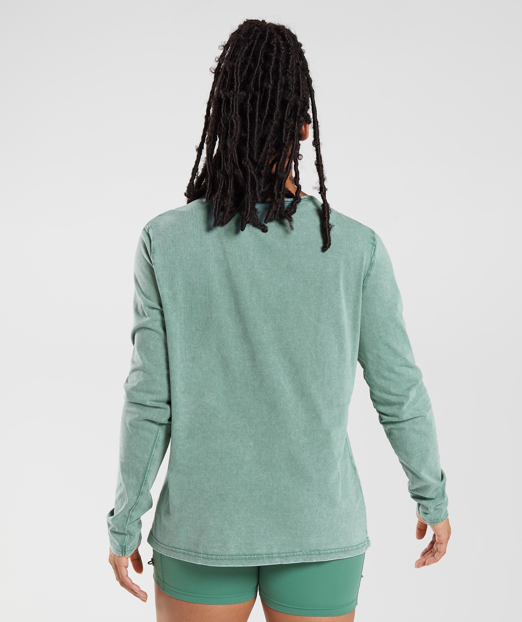Legacy Washed Long Sleeve Top in Hoya Green - view 2