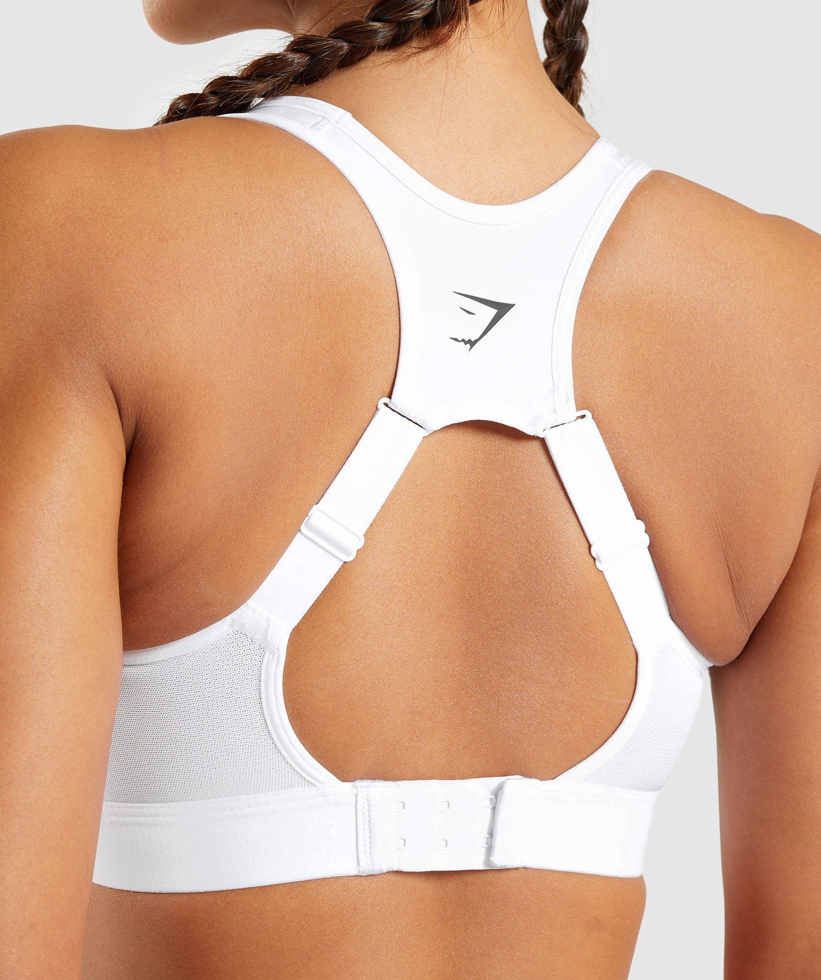 open back sports bra - white