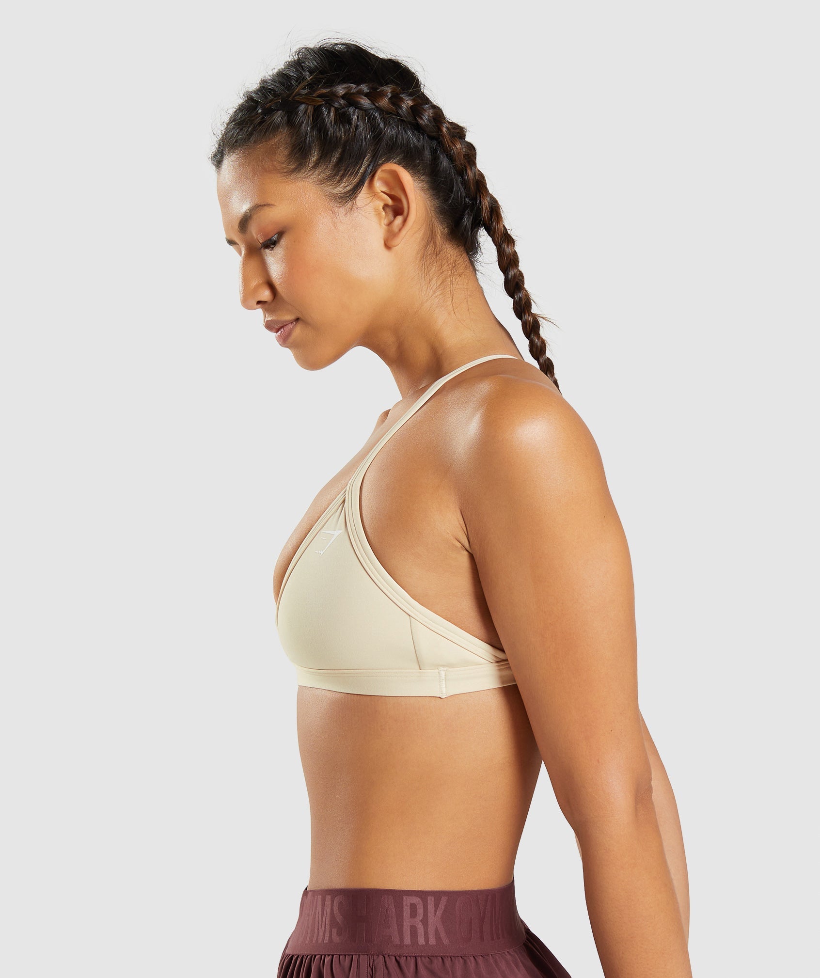 Minimal Sports Bra in Vanilla Brown - view 3