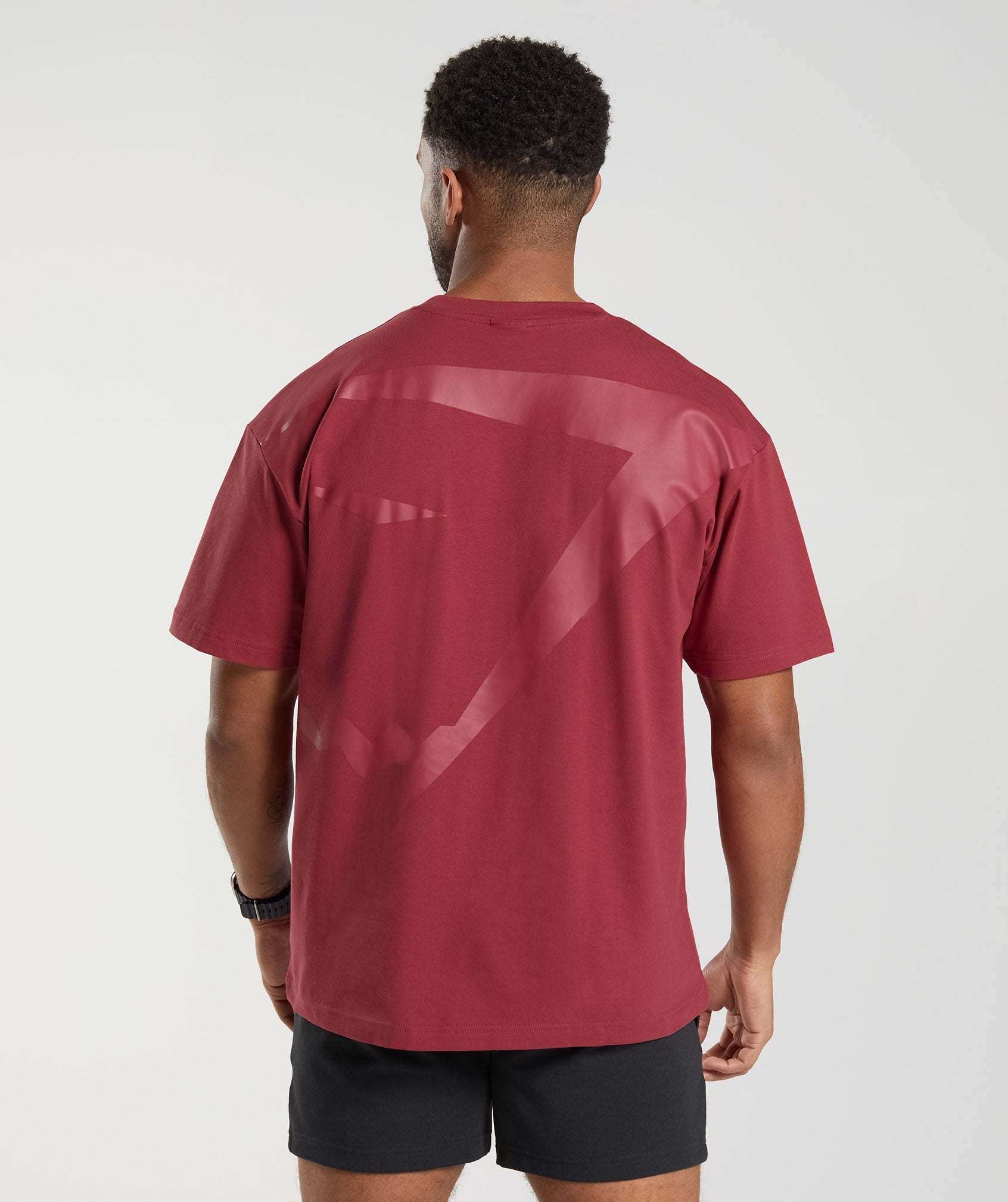 Oversized Sharkhead T-Shirt in Pomegranate Red