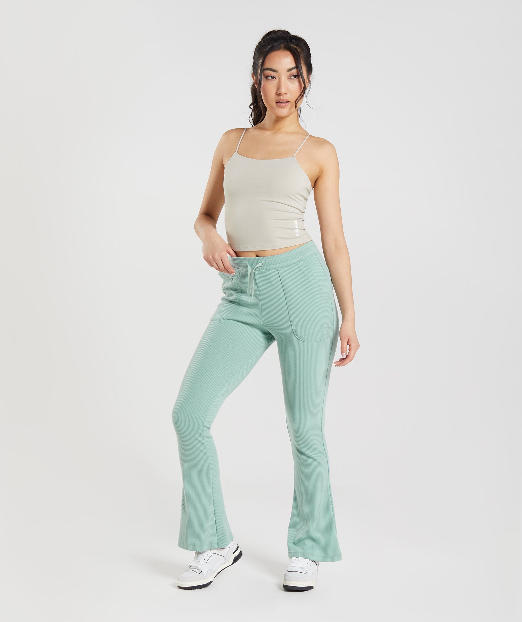 Gymshark Mint Green Maya Blue Flare Ribbed Leggings Pause Pants Size XS -  $24 (60% Off Retail) - From Sienna