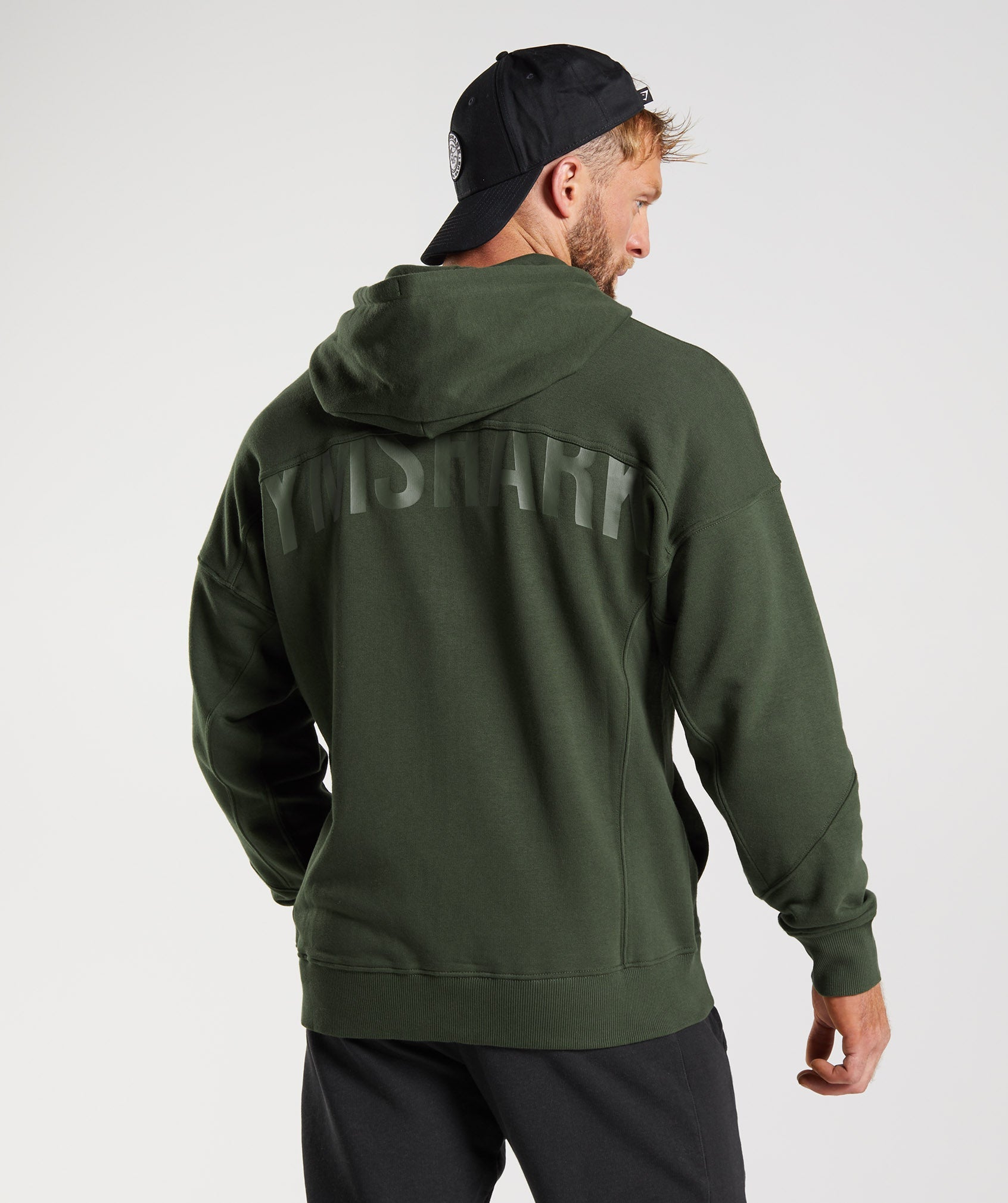 Power Zip Hoodie in Moss Olive