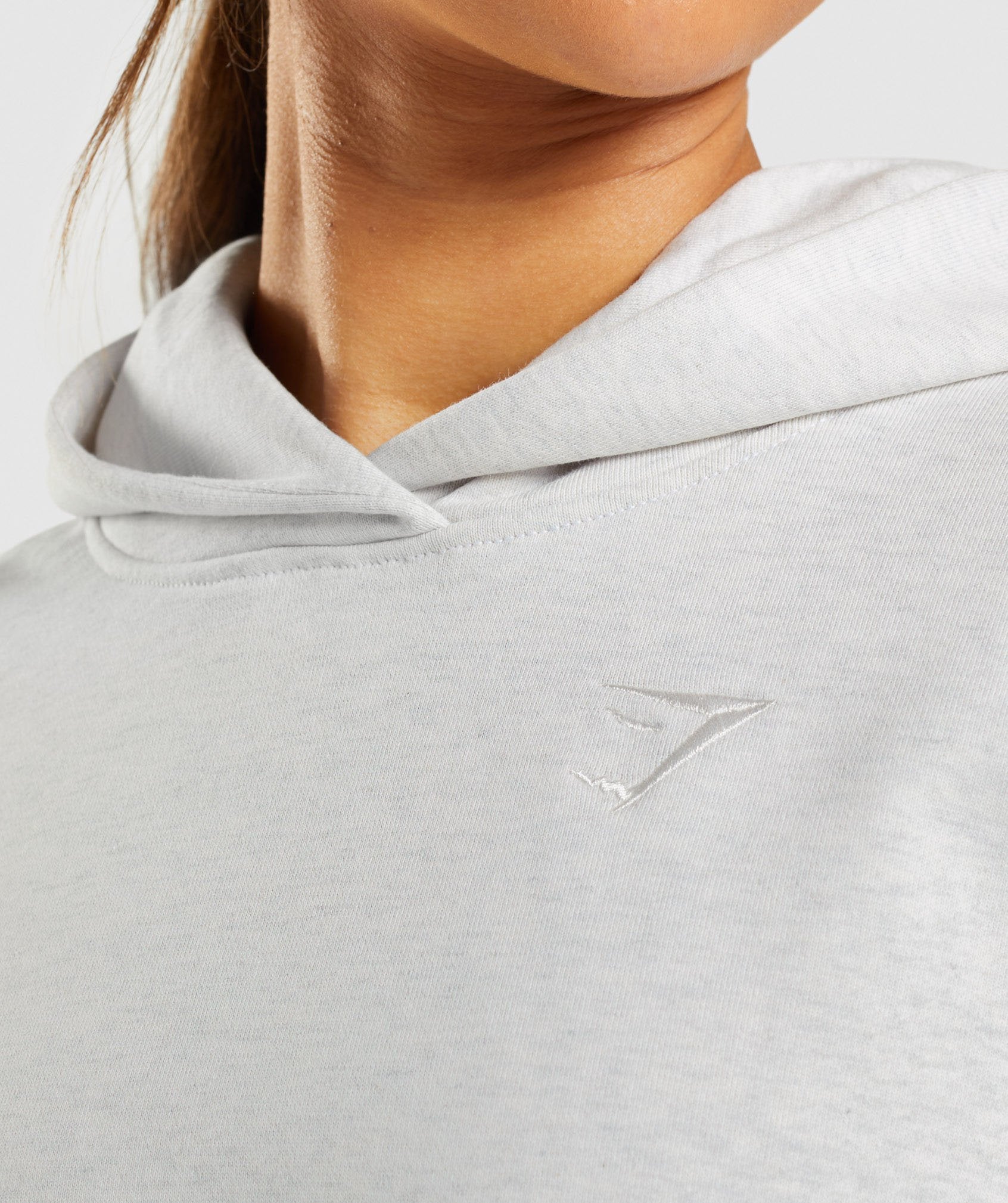 Rest Day Sweats Hoodie in White Marl - view 6