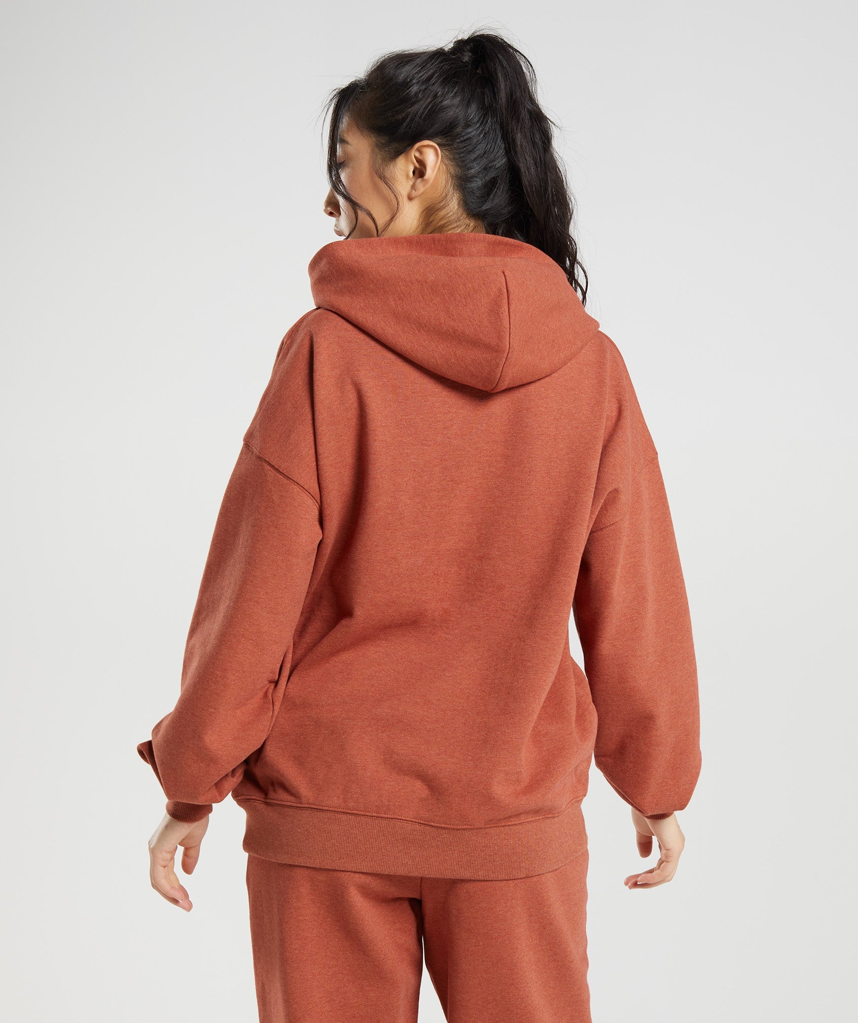 Rest Day Sweats Hoodie in Cinnamon Brown Marl - view 2