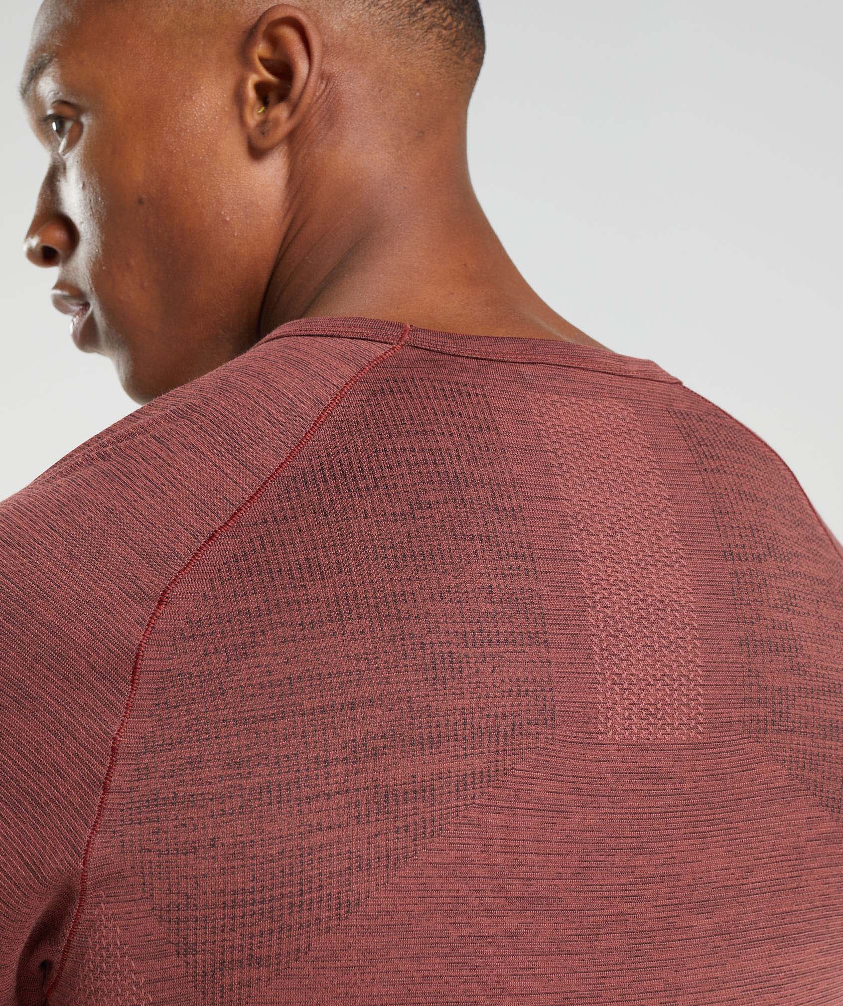 Retake Seamless T-Shirt in Rose Brown/Black Marl