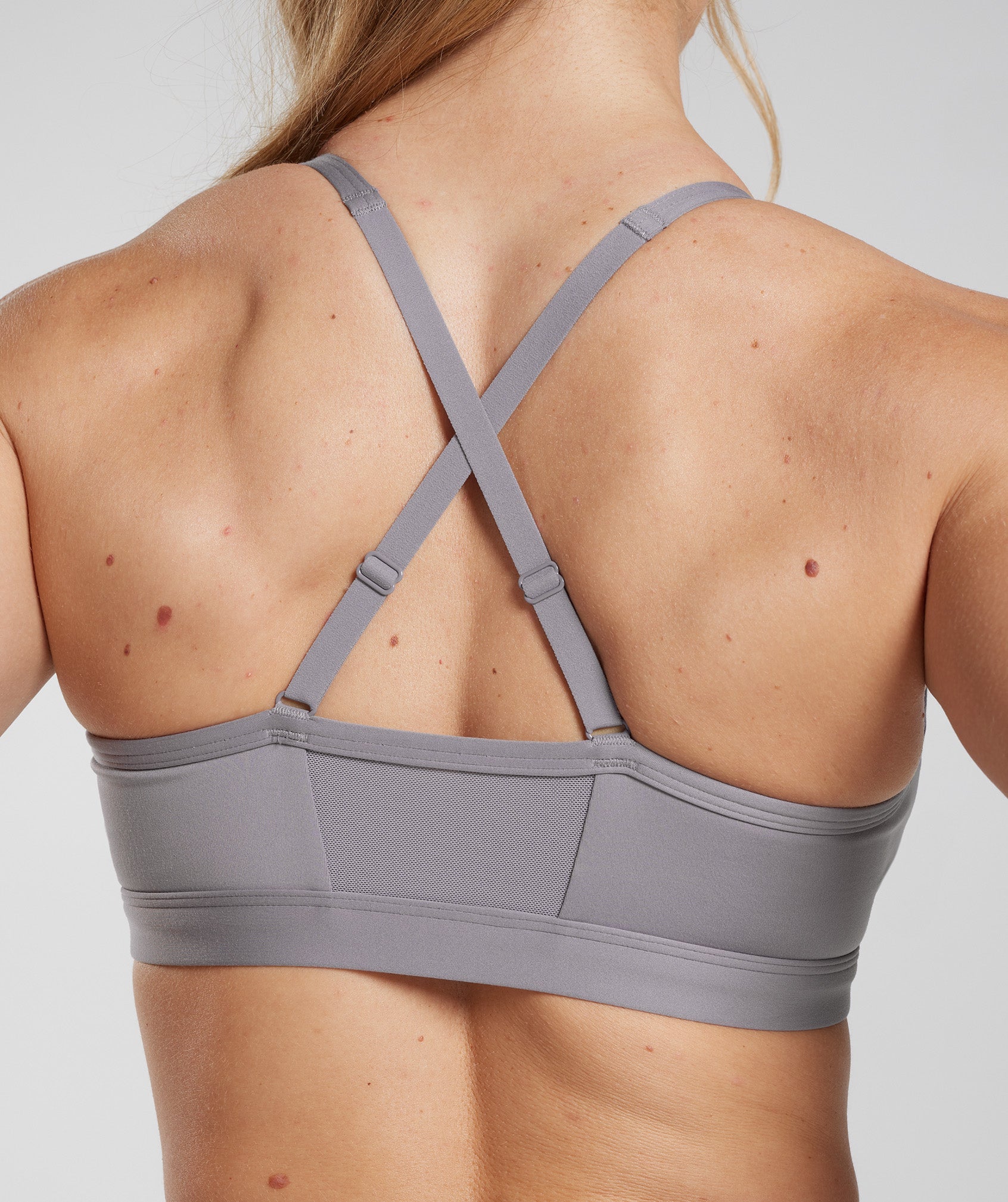 Ruched Sports Bra in Slate Lavender