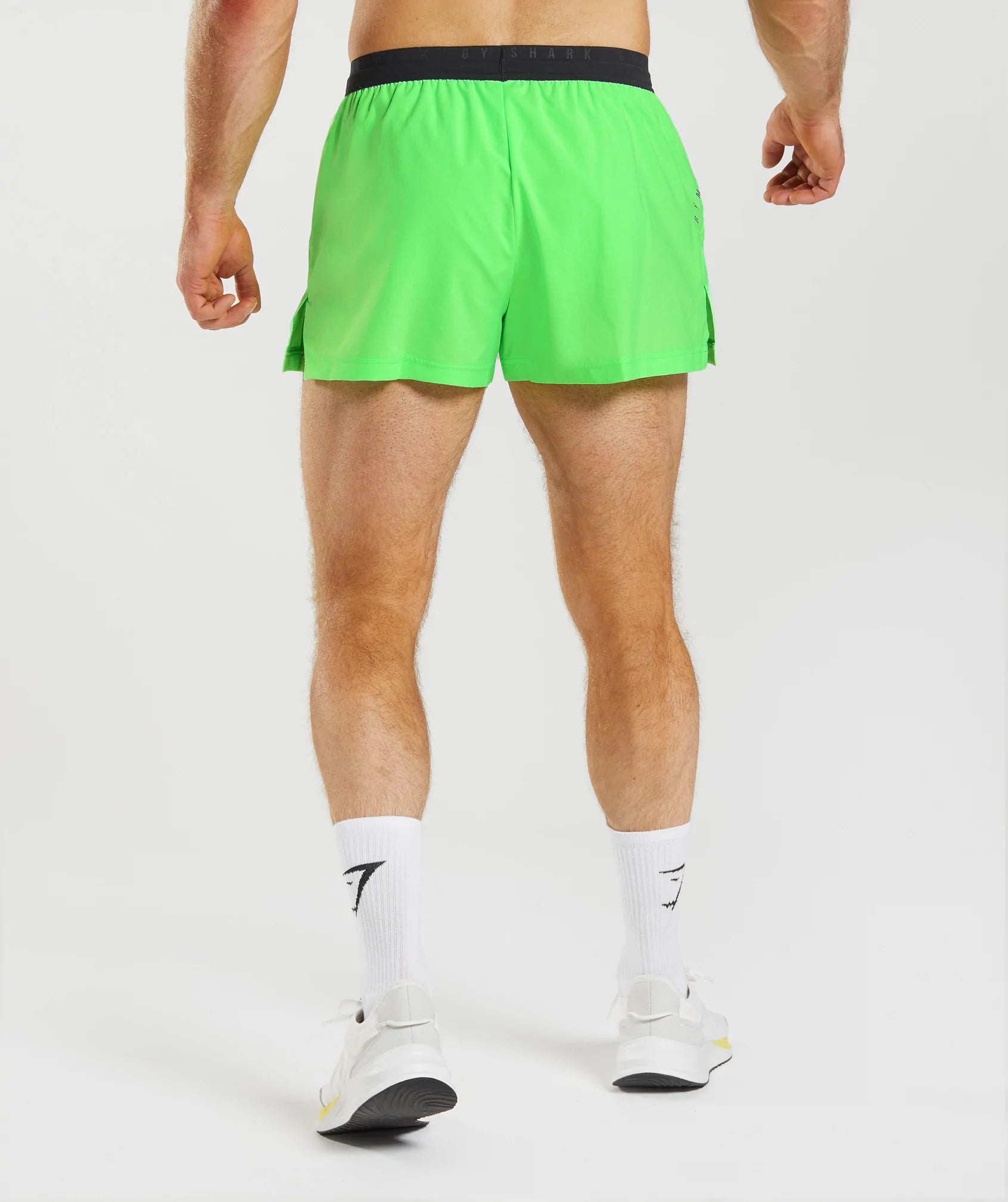Gymshark Neon Green Lightweight Athletic Shorts Size Medium (W26×L7)