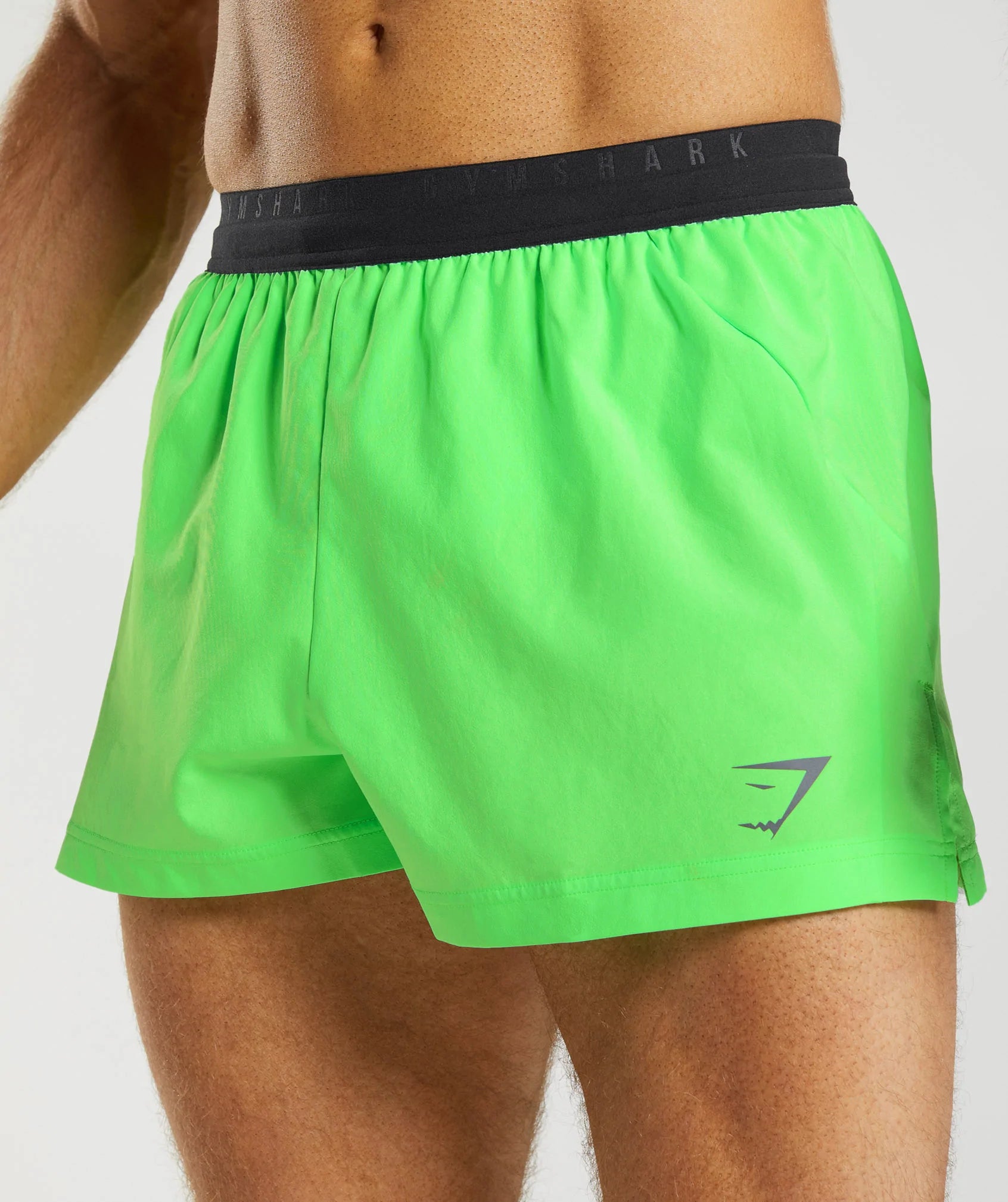 Gymshark Neon Green Lightweight Athletic Shorts Size Medium (W26×L7)